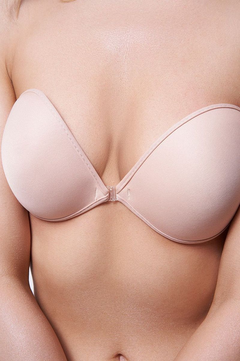 Тканевый бюстгальтер-невидимка BS-02 beige