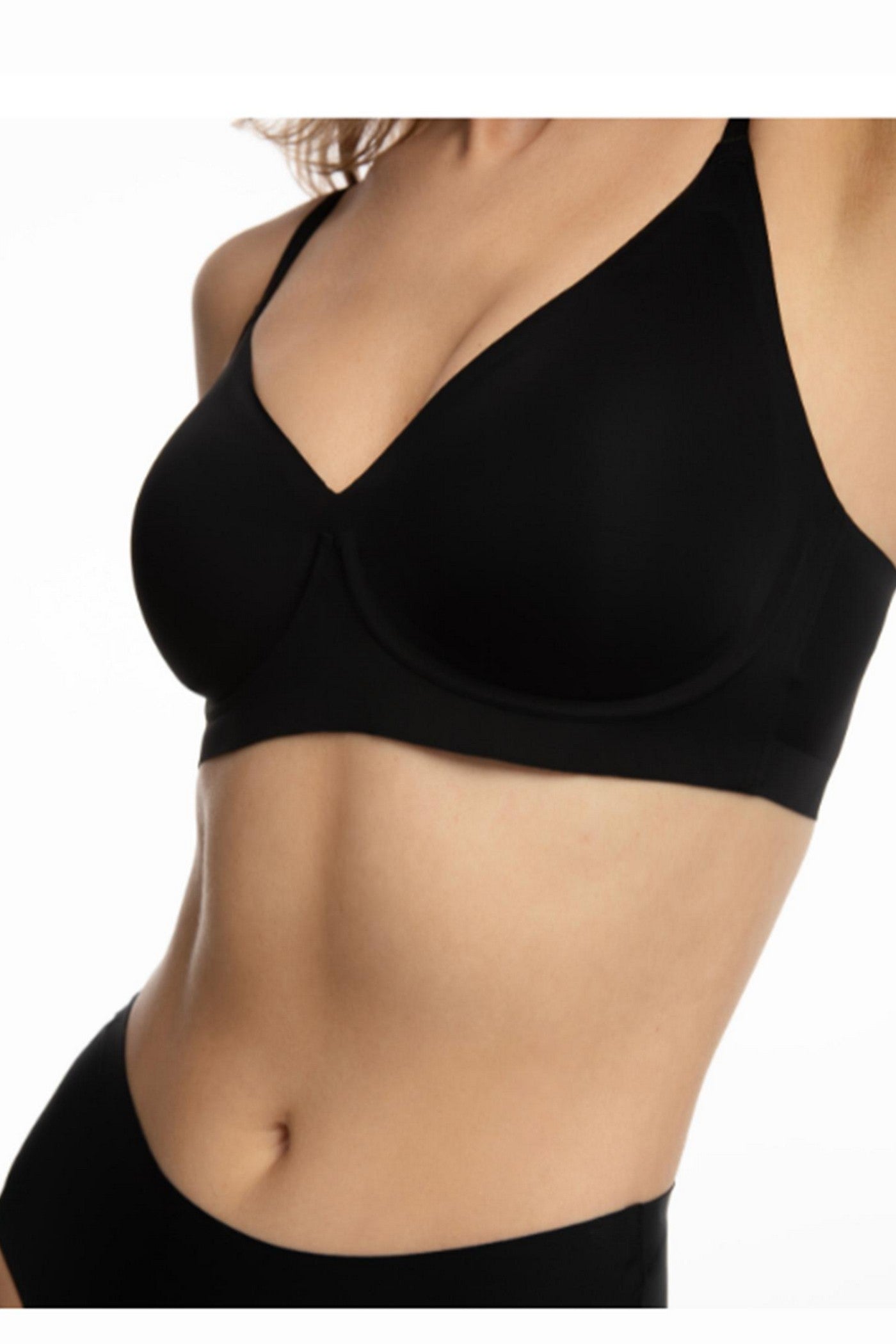 Бесшовный бюстгальтер с косточками Simple T-Shirt black