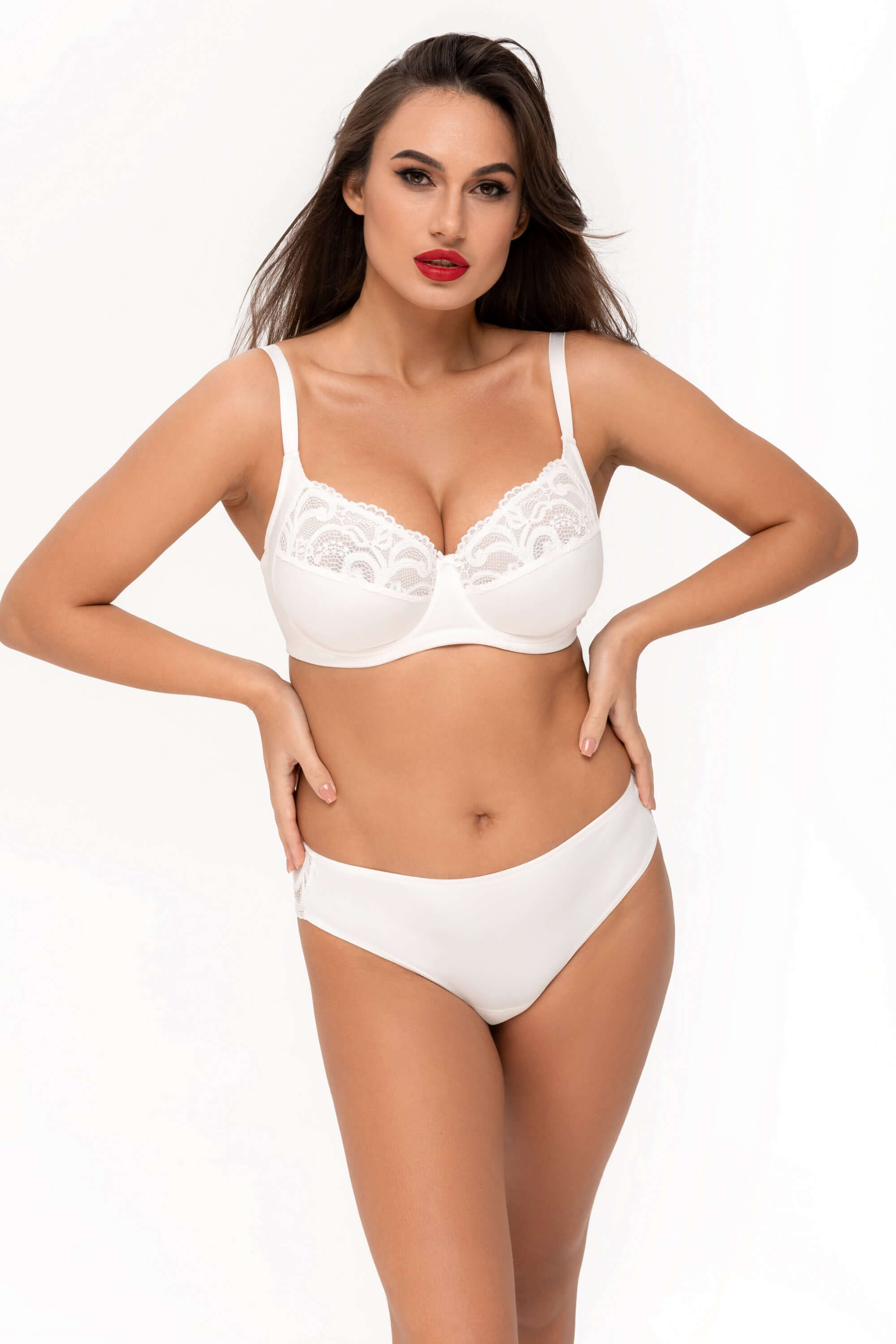 М'який бюстгальтер з мереживом 5190 Lesya milk