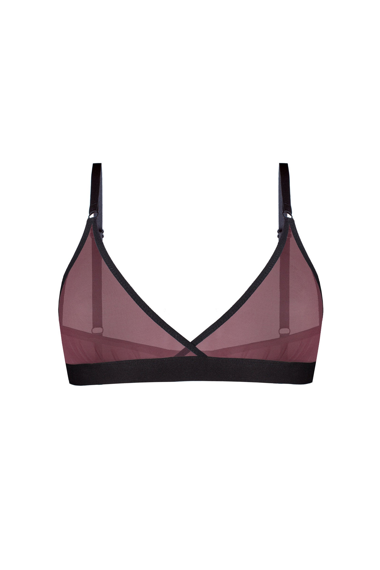Бралет из микросетки Nataly 5220.3 burgundy/black