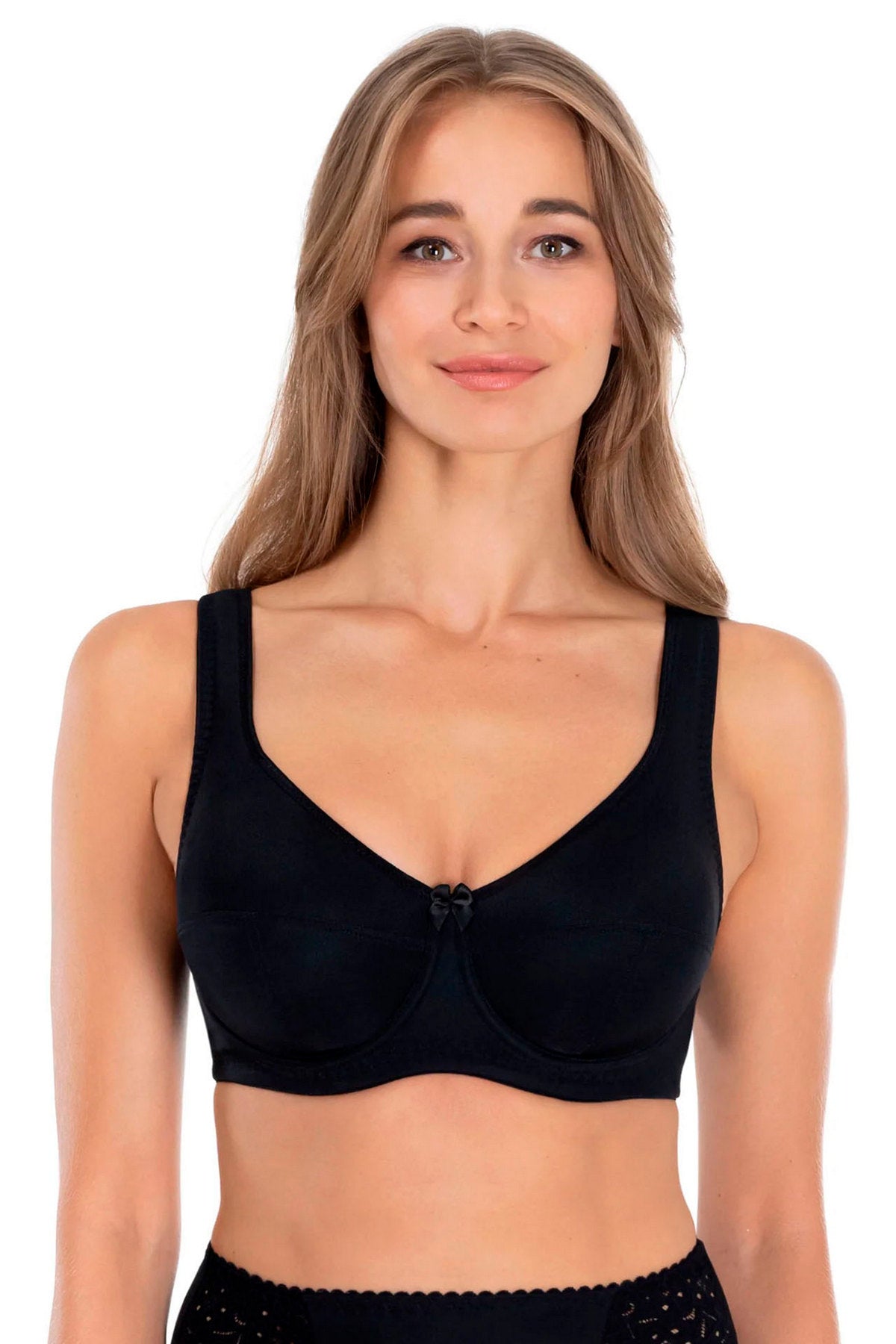 Мягкий бюстгальтер 02146 Cotton Classic black