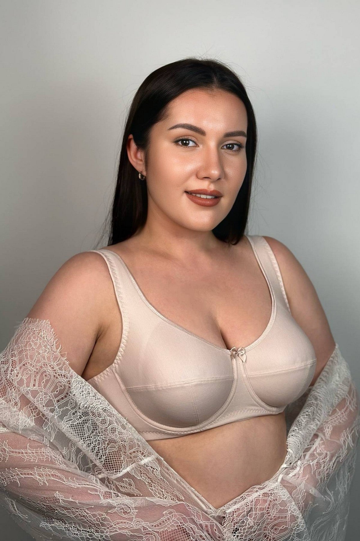 Хлопковый бюстгальтер 2145 Cotton Classic silver peony