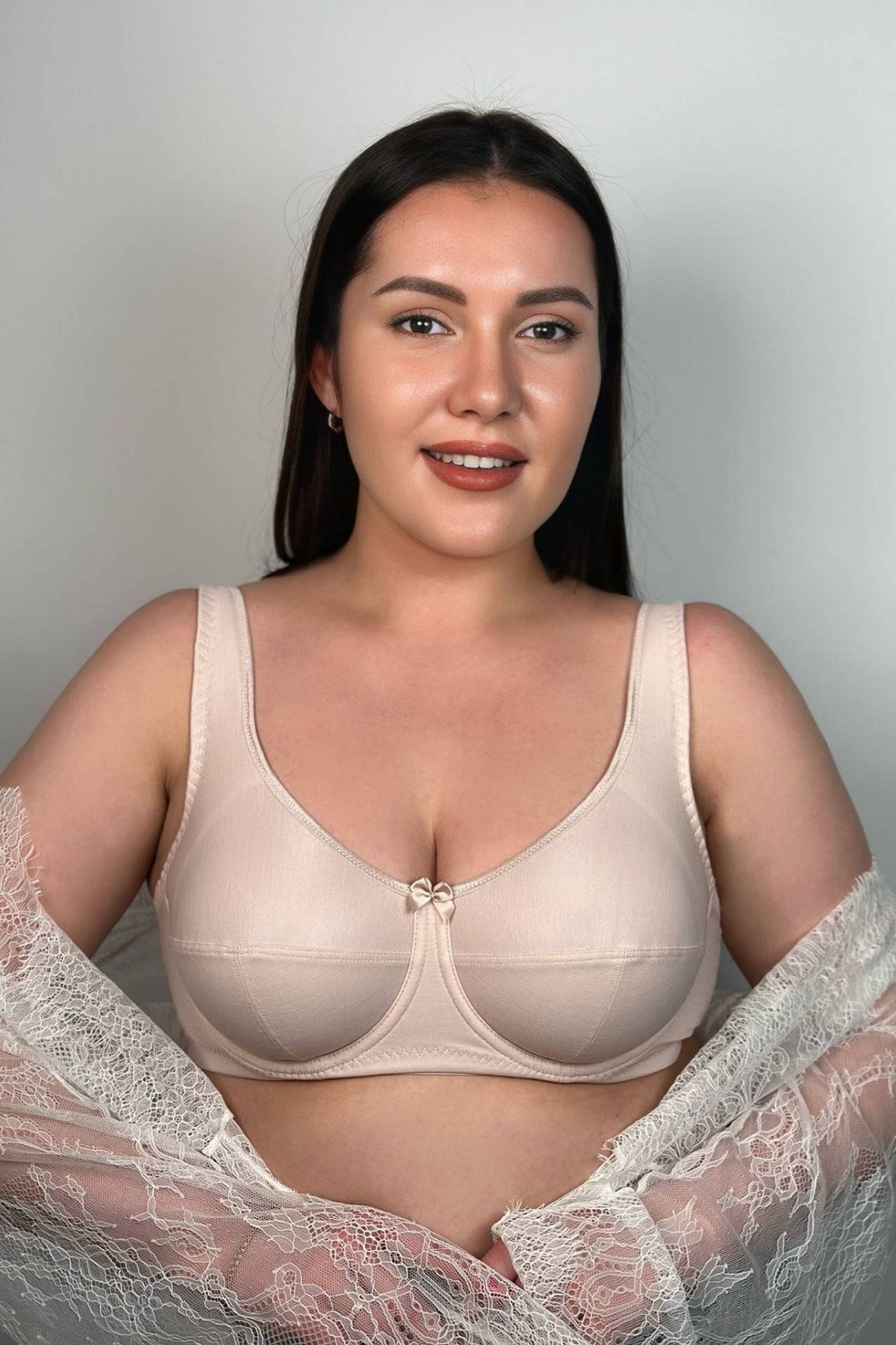 Мягкий бюстгальтер 2147 Cotton Classic silver peony