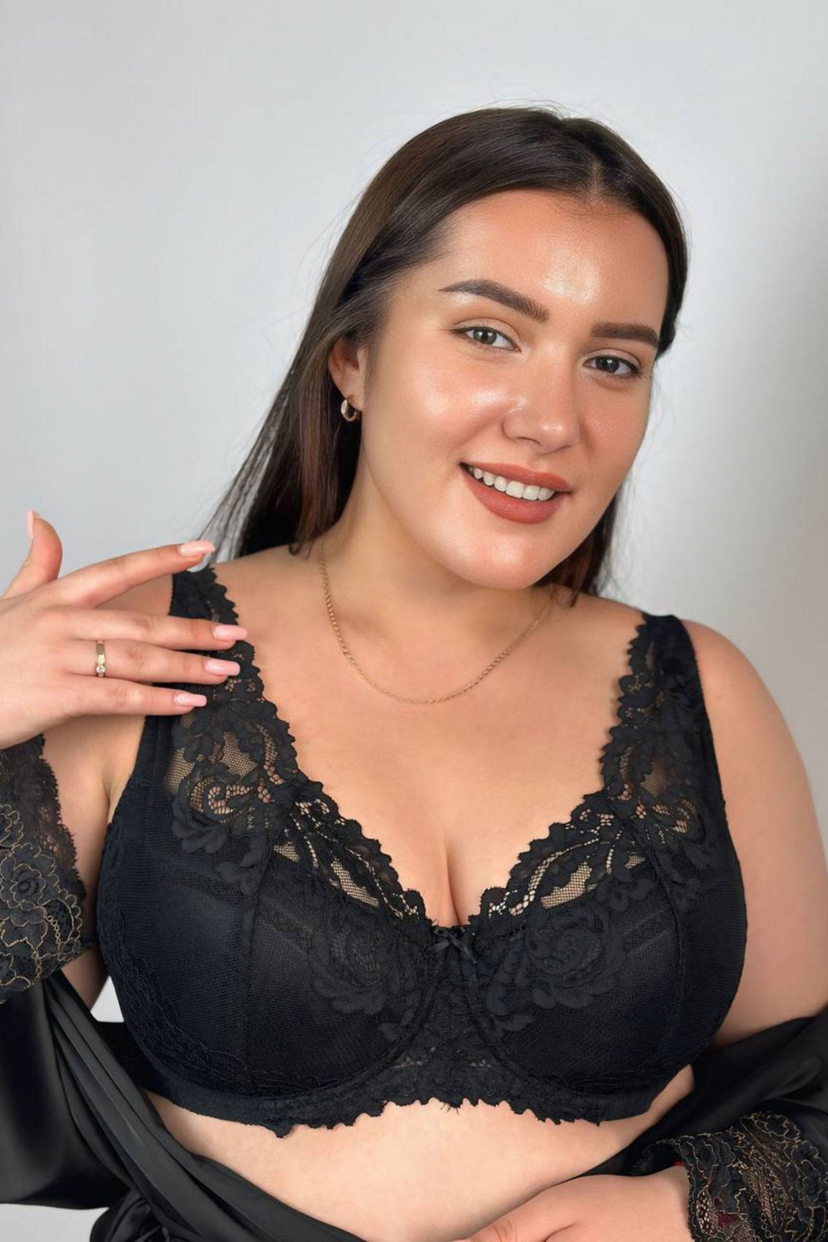 Плотный кружевной бюстгальтер Lace Love 58K30 black