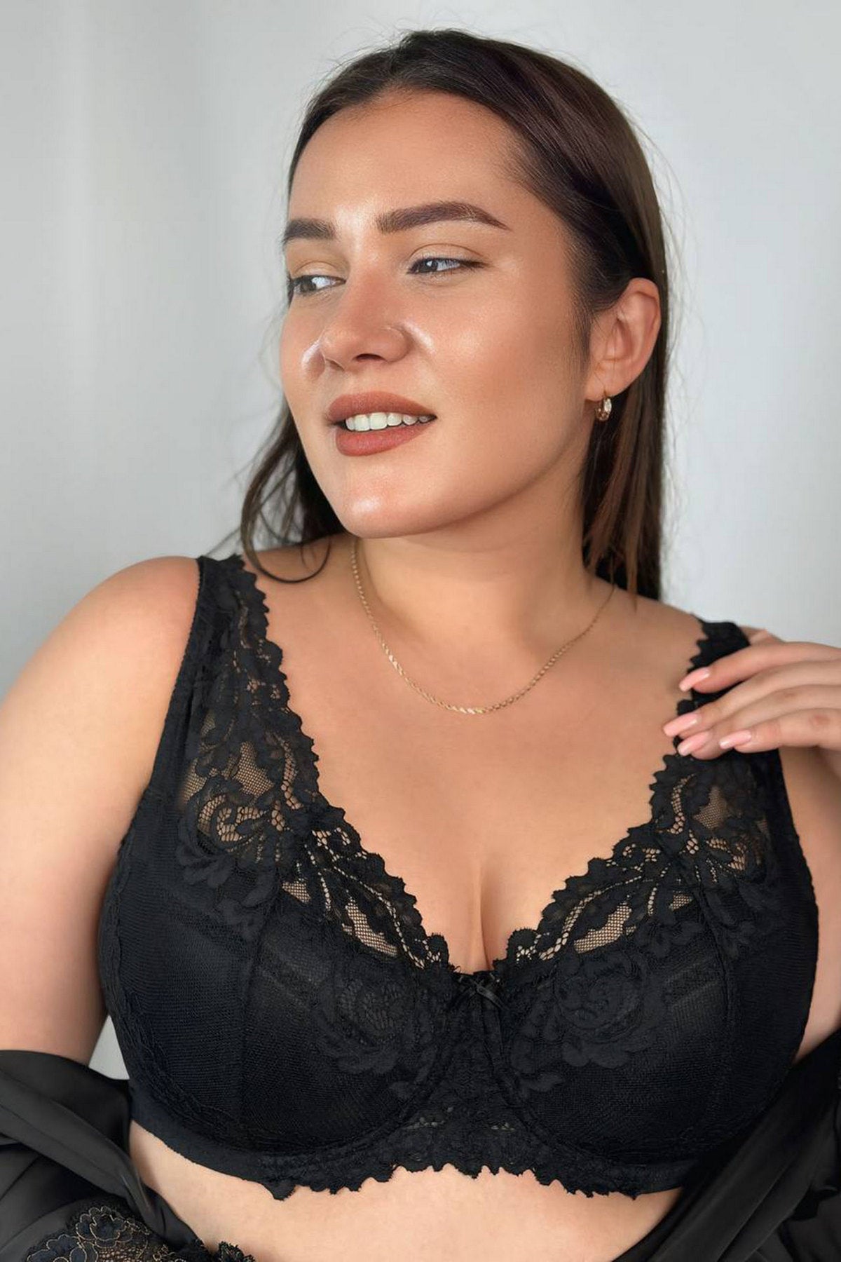 Плотный кружевной бюстгальтер Lace Love 58K30 black