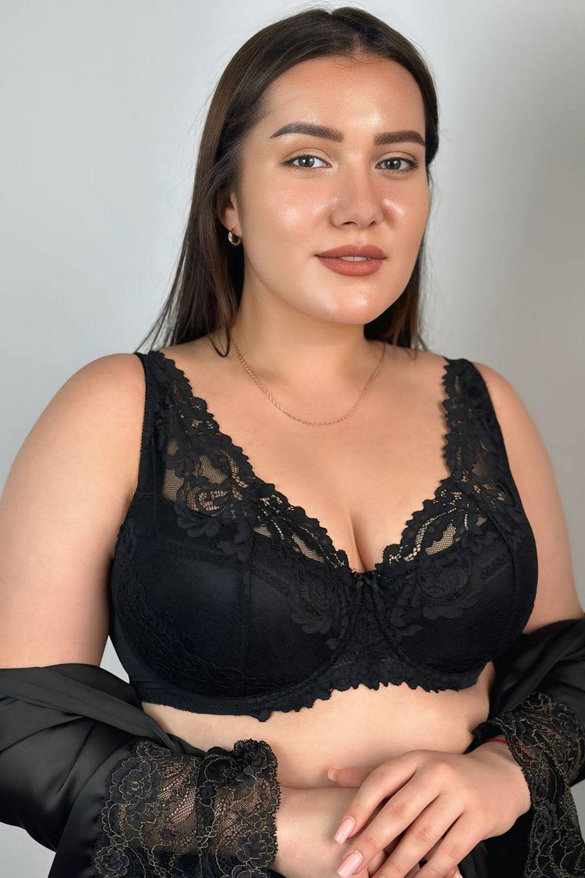 Напівдубльований бюстгальтер Lace Love 58K31 black