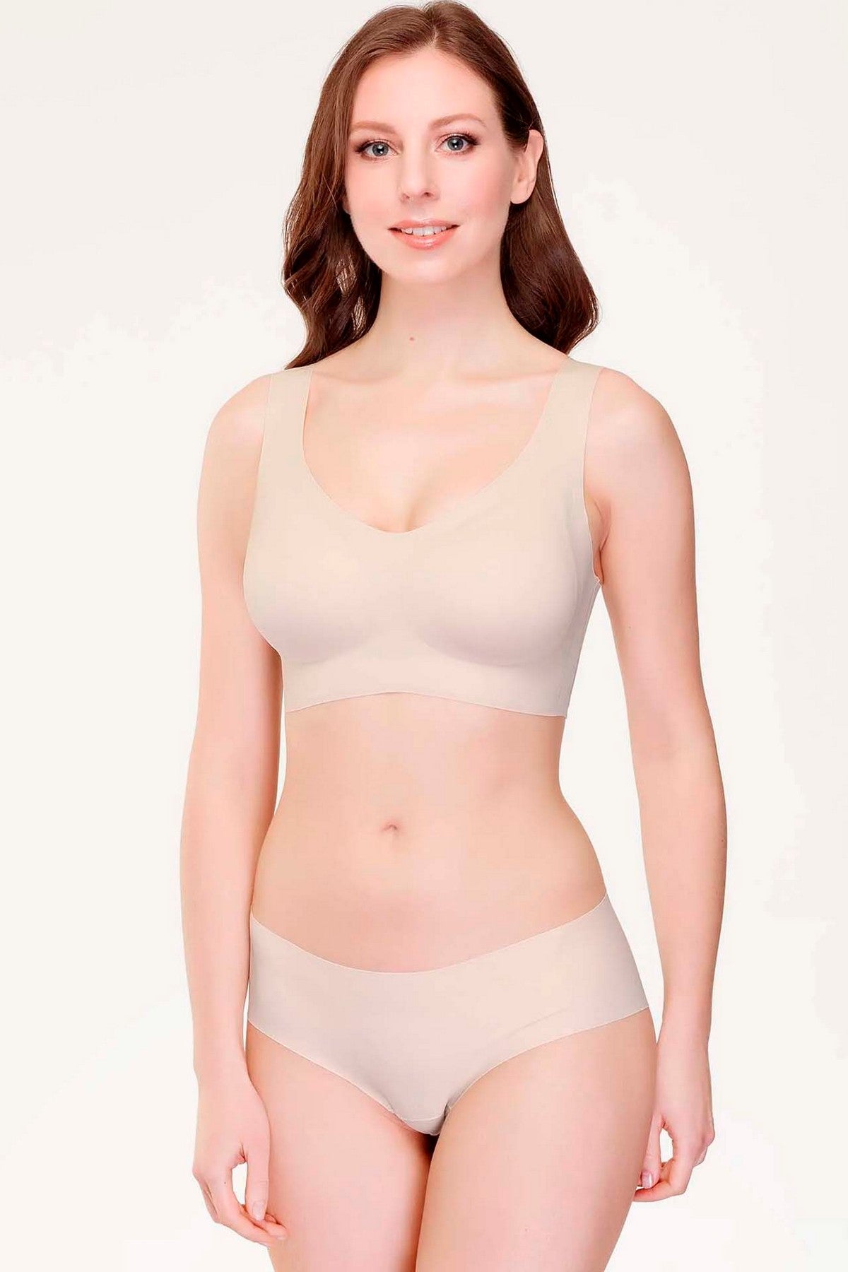 Бесшовный бюстгальтер 71D30 Invisible Light silver peony