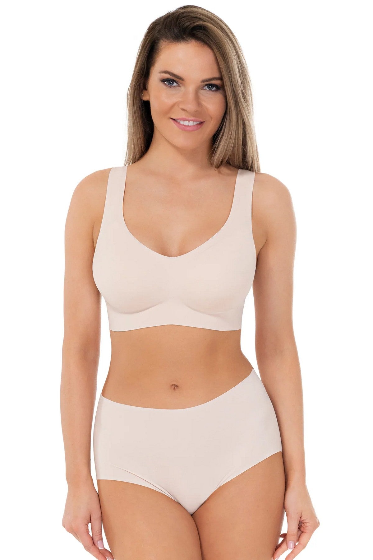 Бесшовный бюстгальтер 71D30 Invisible Light silver peony