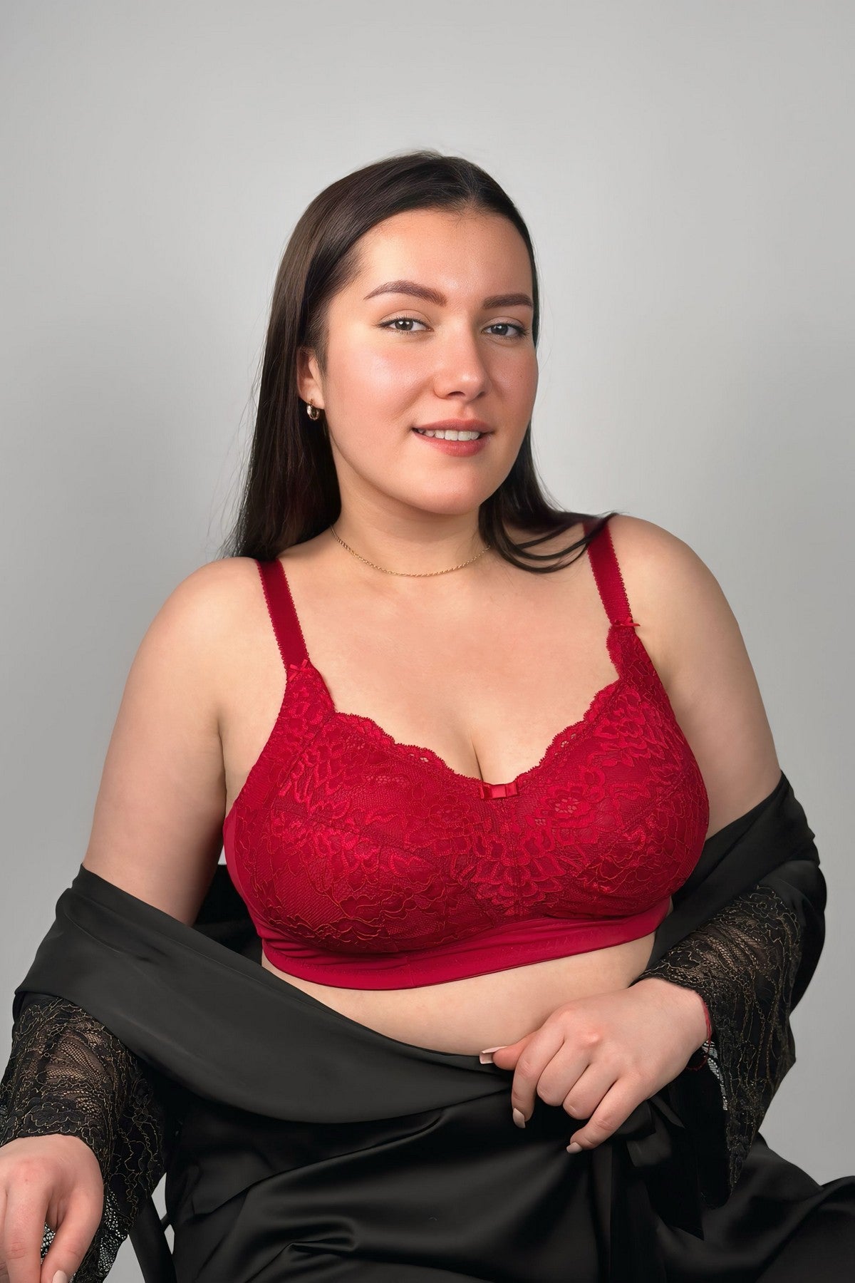 Мягкий бюстгальтер без косточек 72F25 Everyday dark red rose