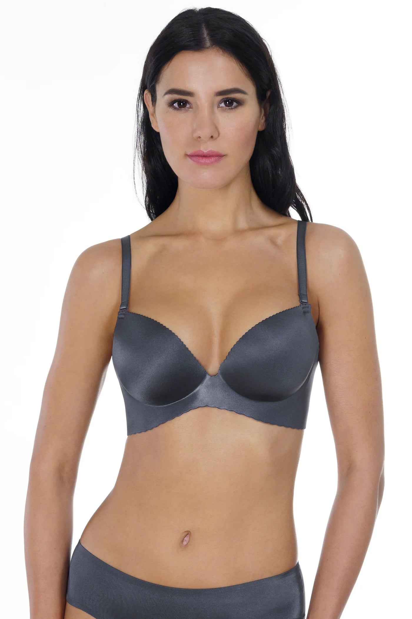 Бесшовный бюстгальтер пуш-ап Invisible Seamless 77D35 anthracite