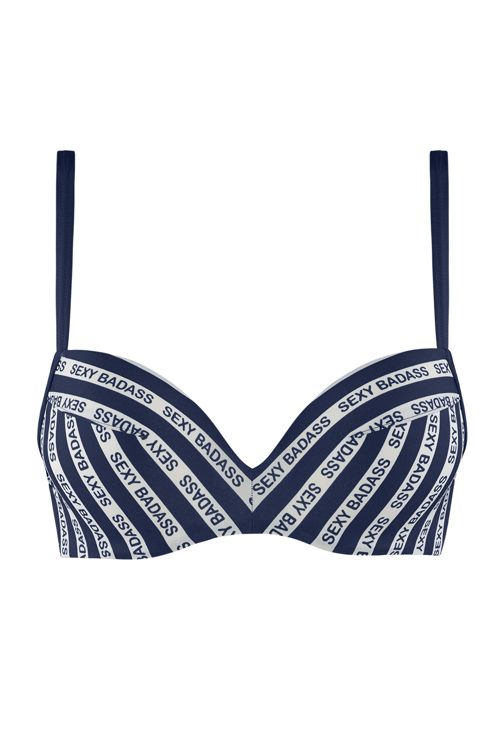 Купальний бюстгальтер пуш-ап 35021 Sexy Badass blue/white Marlies Dekkers