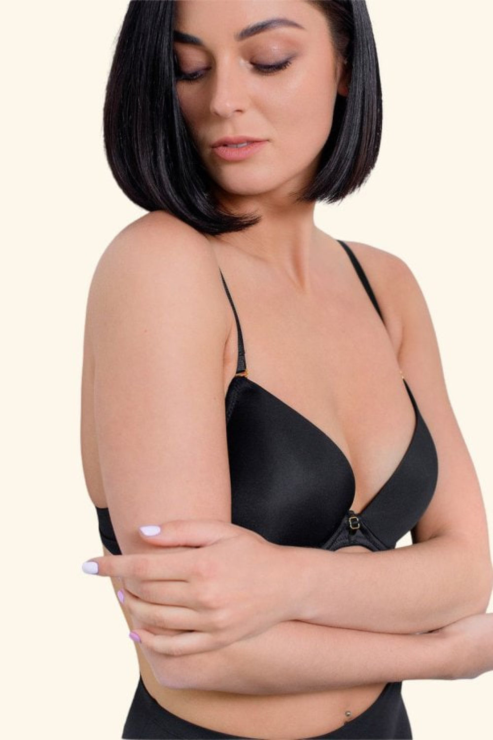 Гладкий бюстгальтер push-up 150-000 black