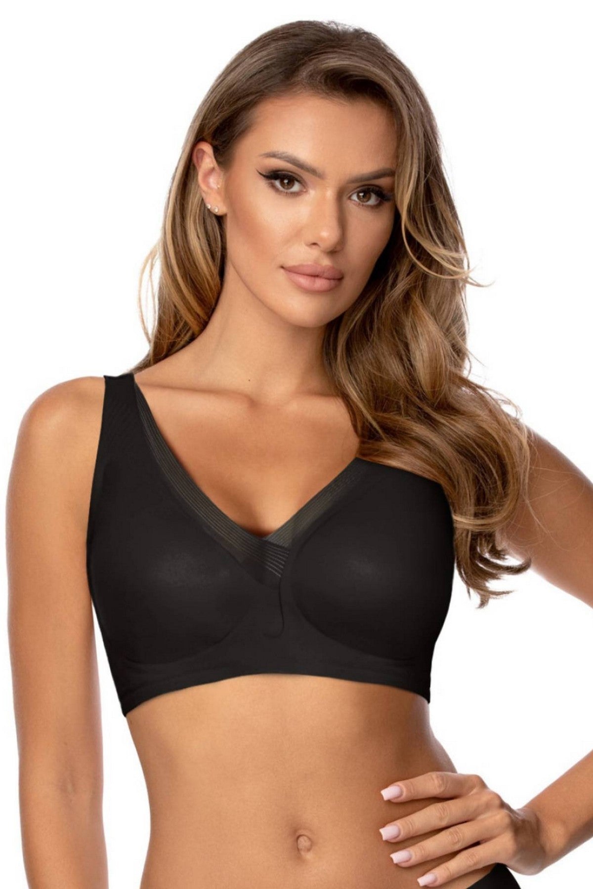 Бесшовный топ пуш-ап 952-000 black