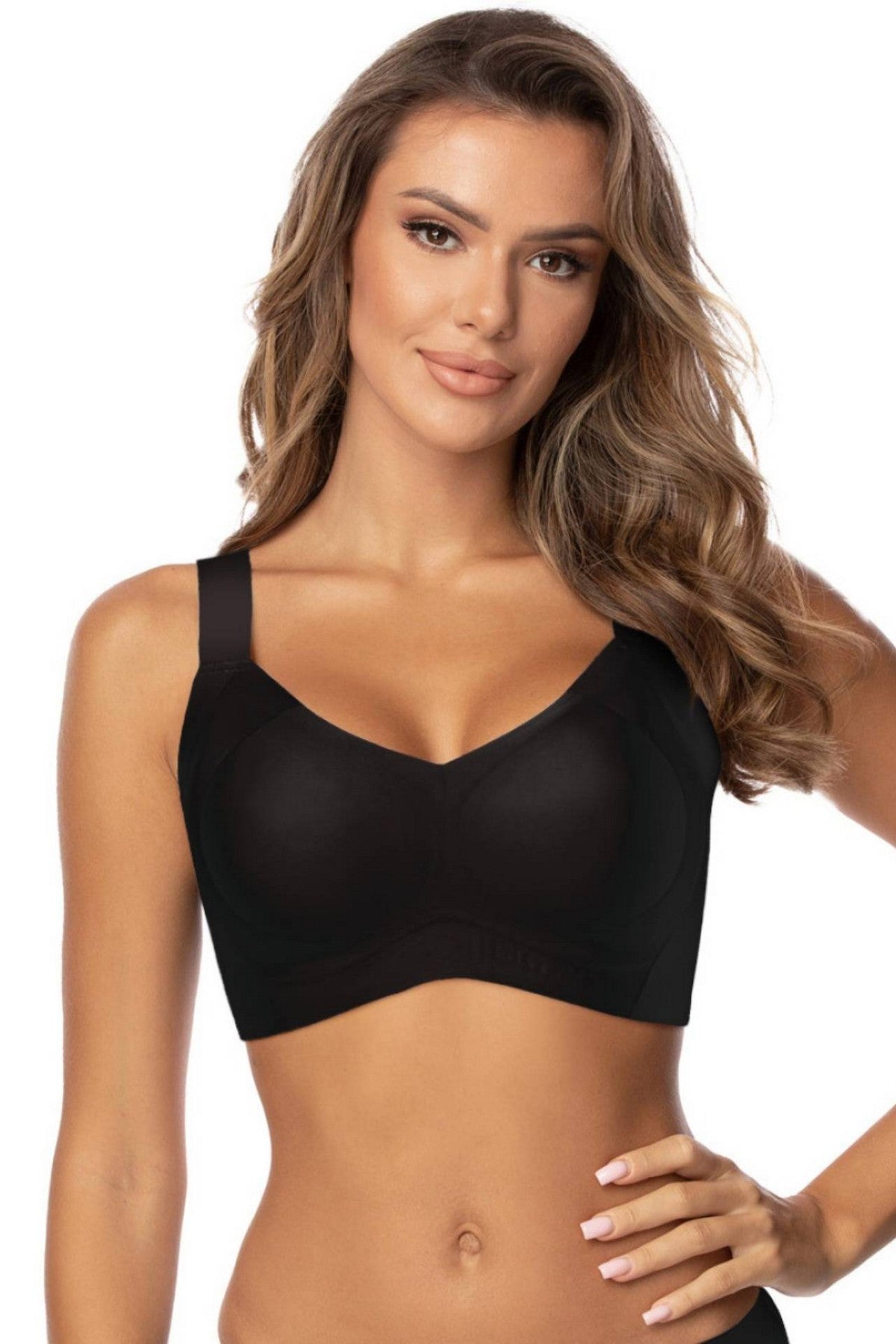 Бесшовный топ без косточек 953-000 black