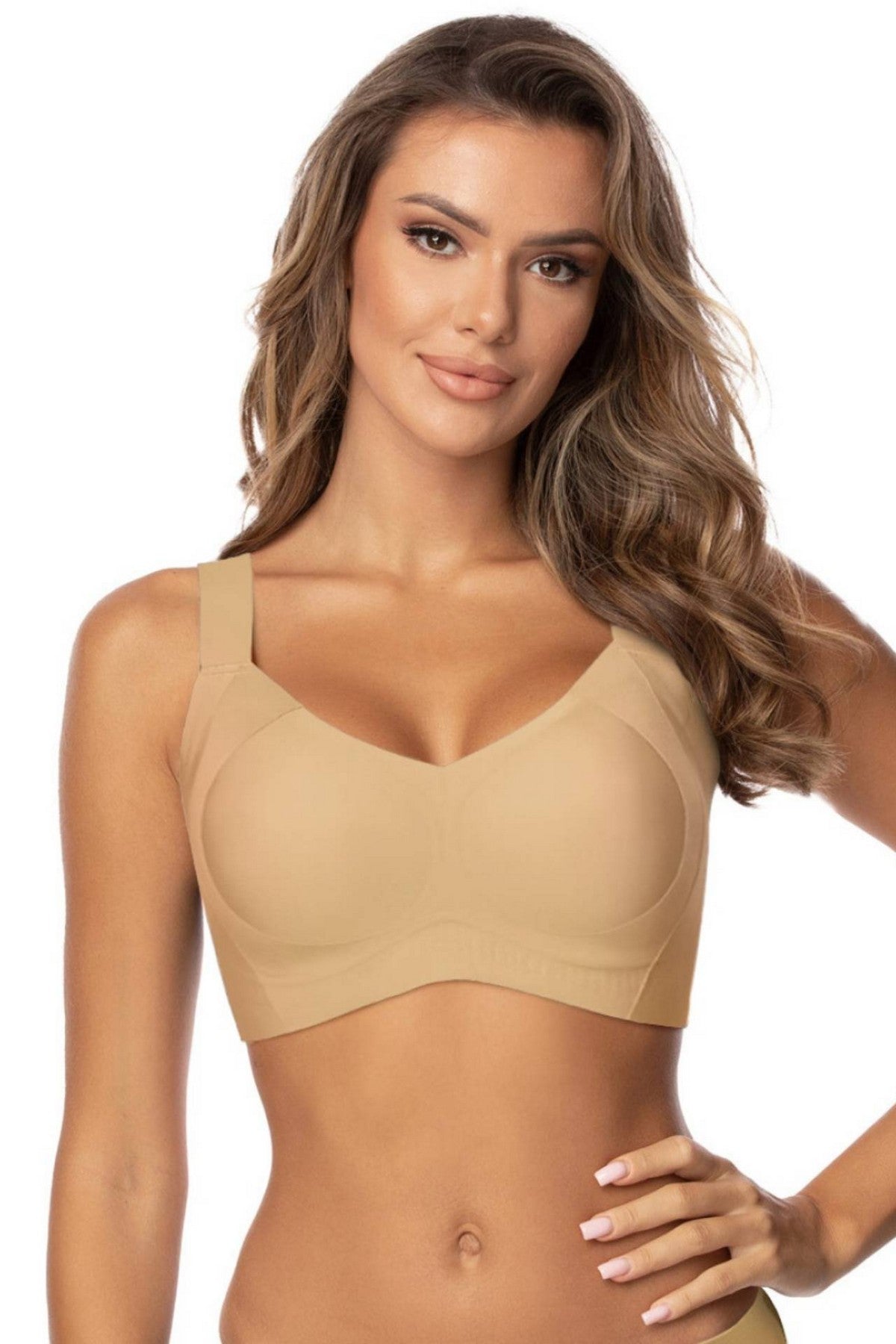 Бесшовный топ без косточек 953-000 nude