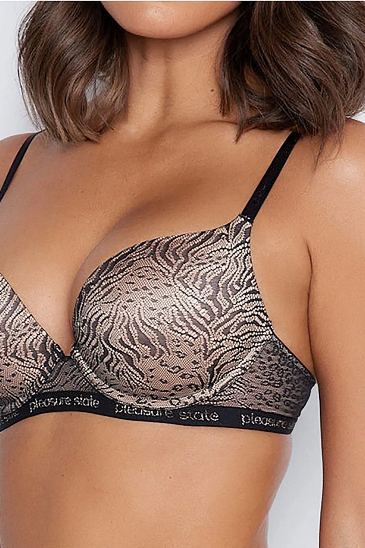 Бюстгальтер пуш-ап 864132 My Fit Jacquard black