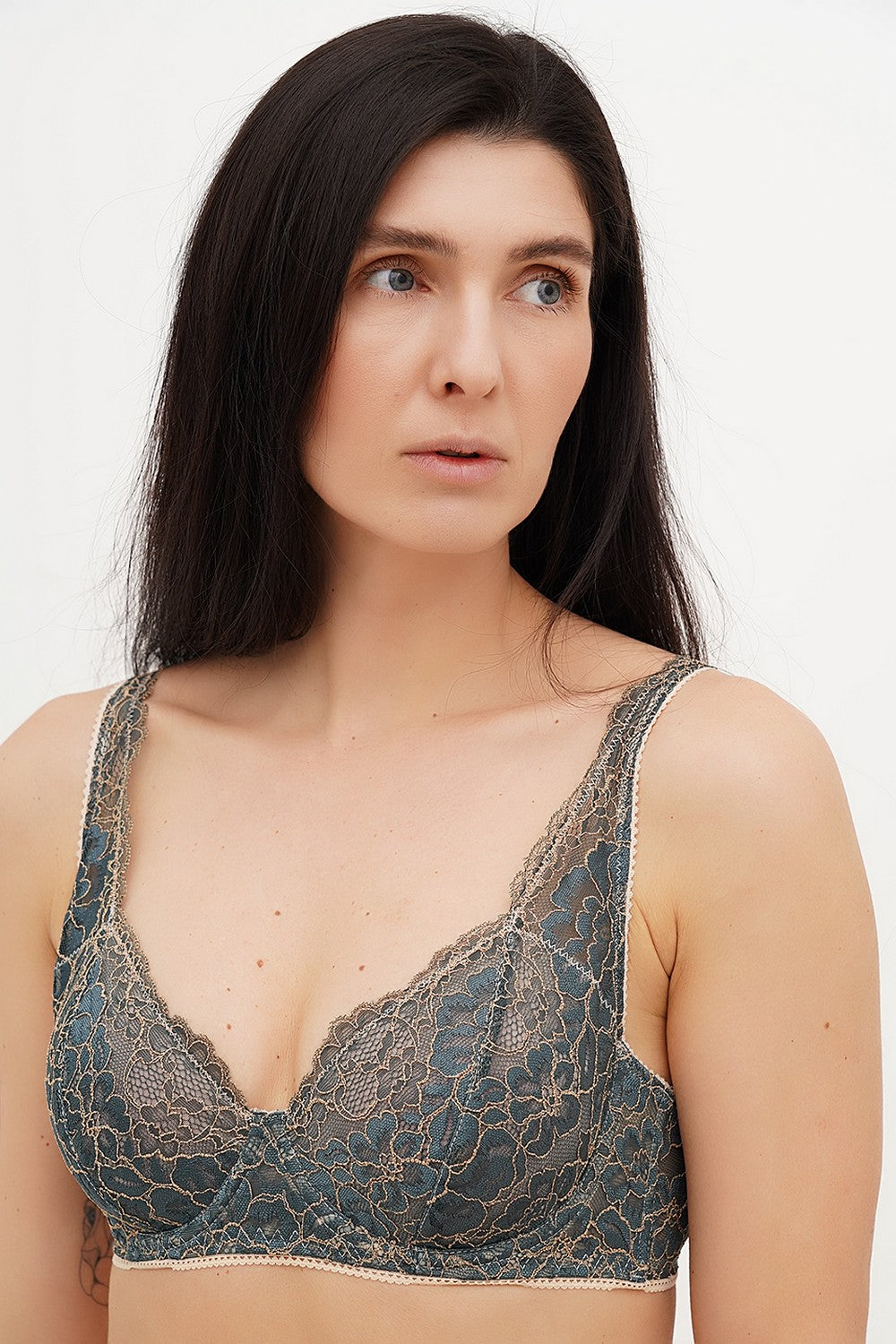 Кружевной бюстгальтер EM-1423 emerald