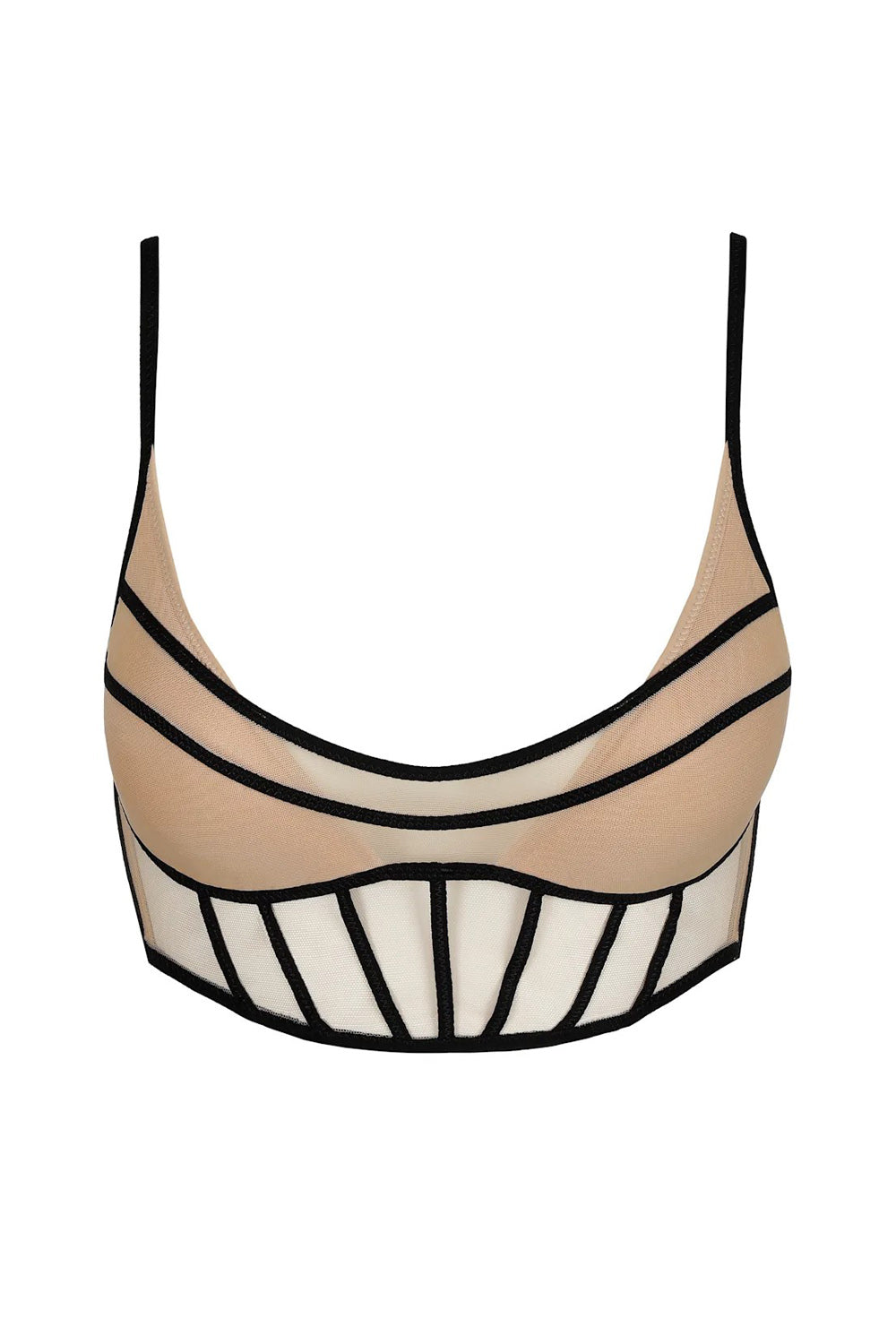 Бралет из микросетки 3502929 Yulimar black/beige