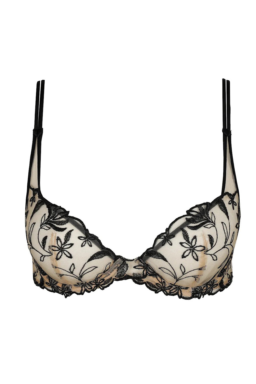 Бюстгальтер балконет с вышивкой 3500813 Shay black