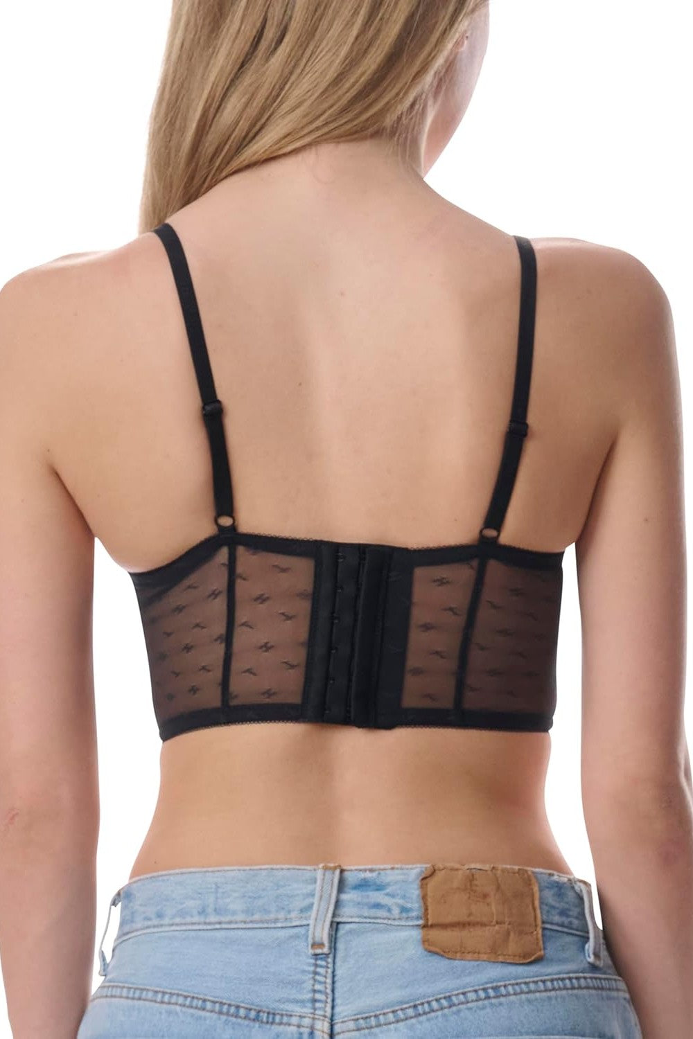 Бюстье из микросетки 630595032 black