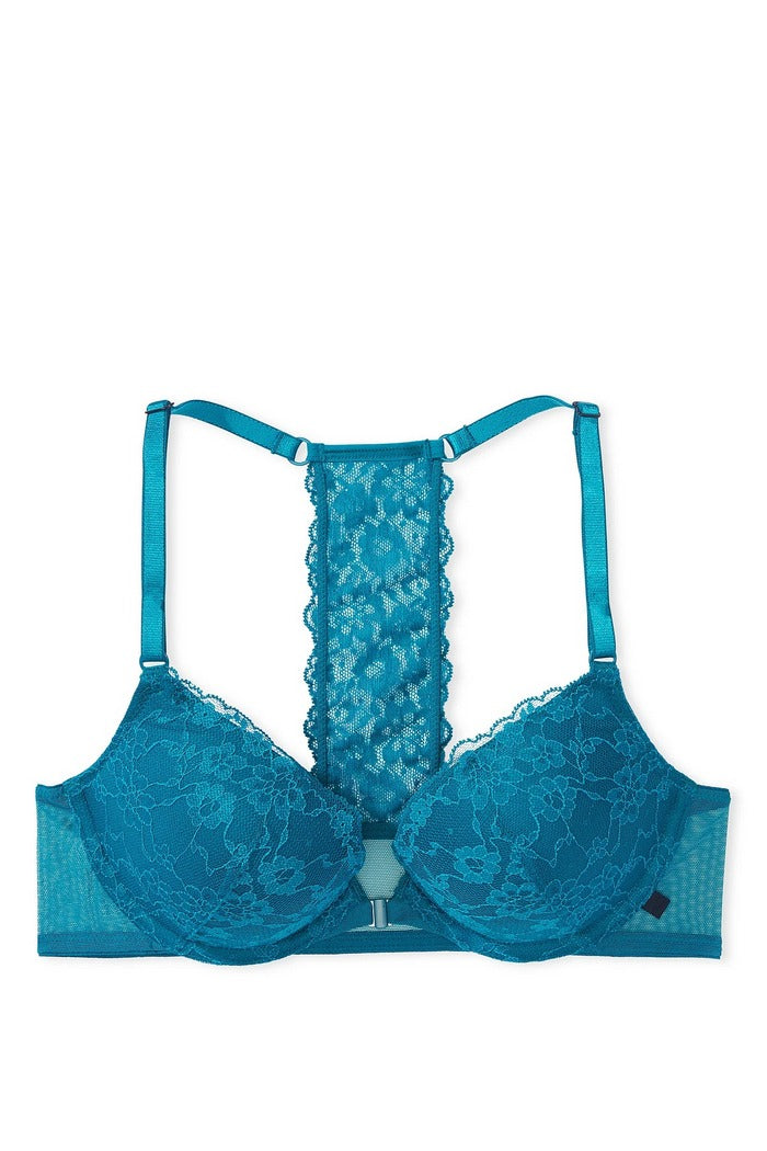 Кружевной бюстгальтер пуш-ап 117669434 blue