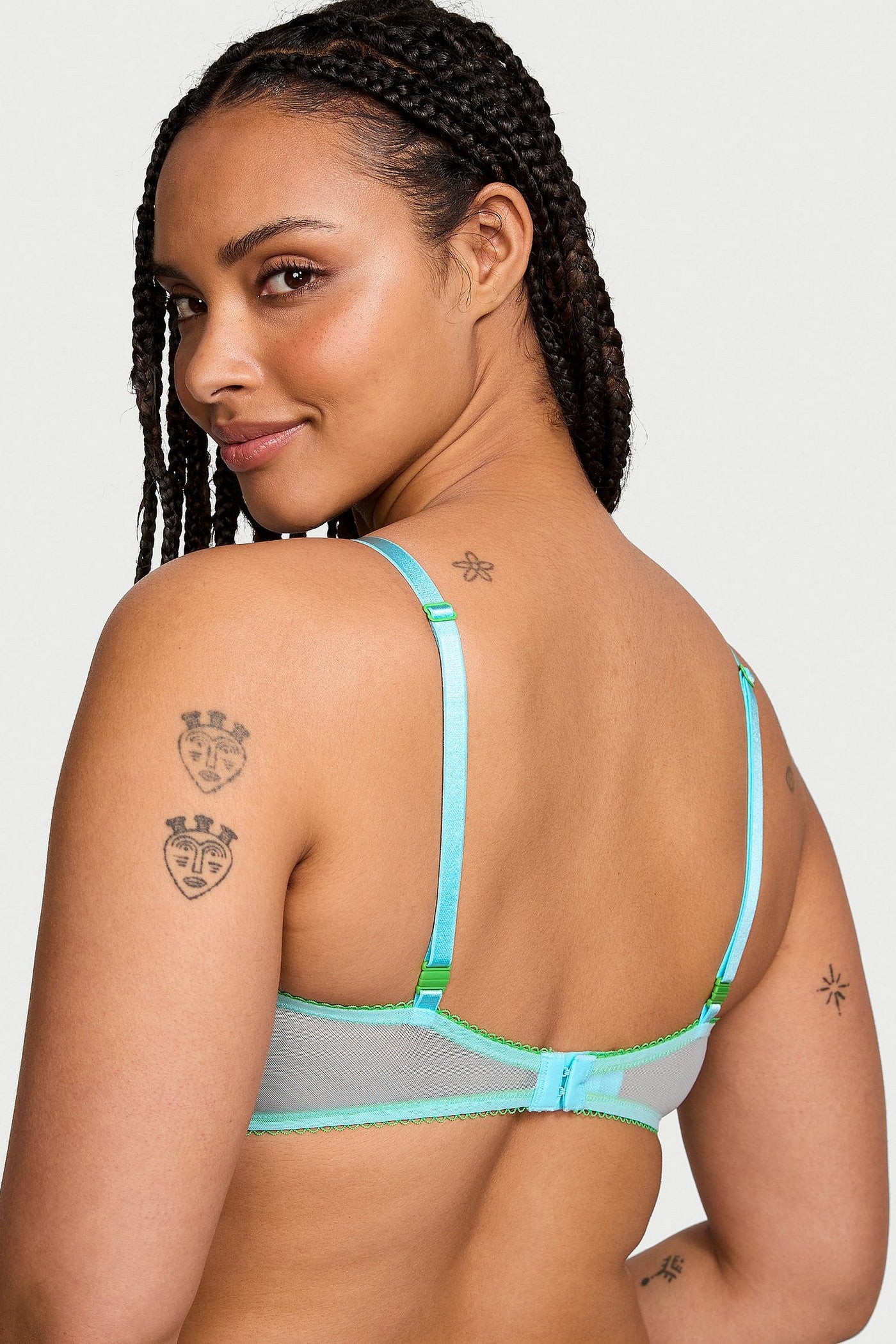 Бюстгальтер з мікросітки 216991953 blue Victoria`s Secret спина