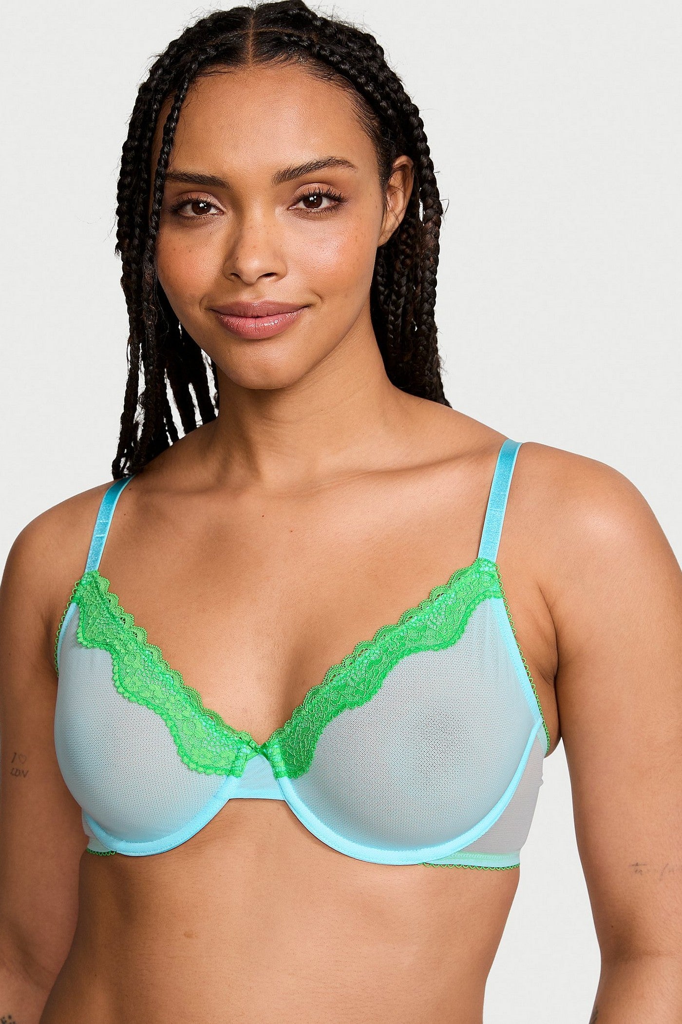 Бюстгальтер з мікросітки 216991953 blue Victoria`s Secret
