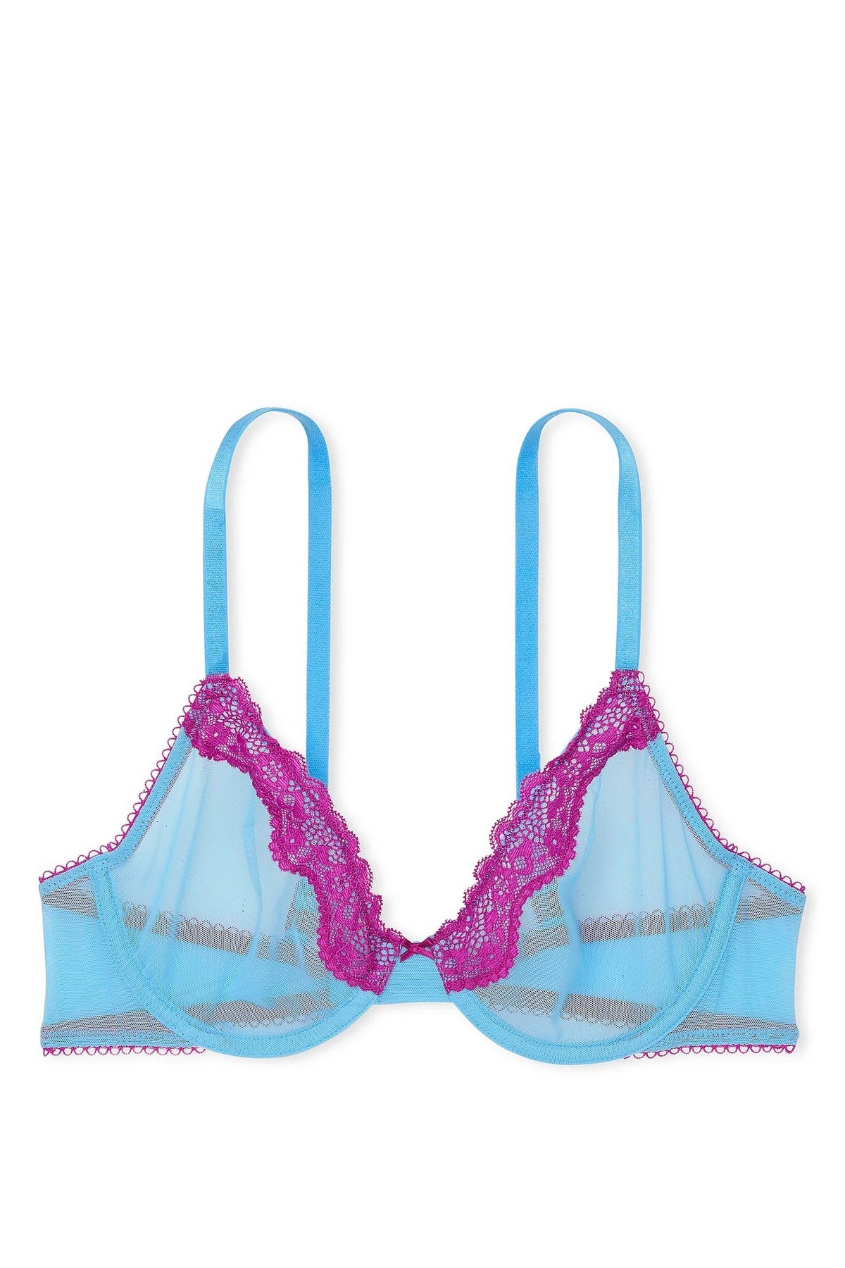 Бюстгальтер із мікросітки 224309041 blue Victoria`s Secret