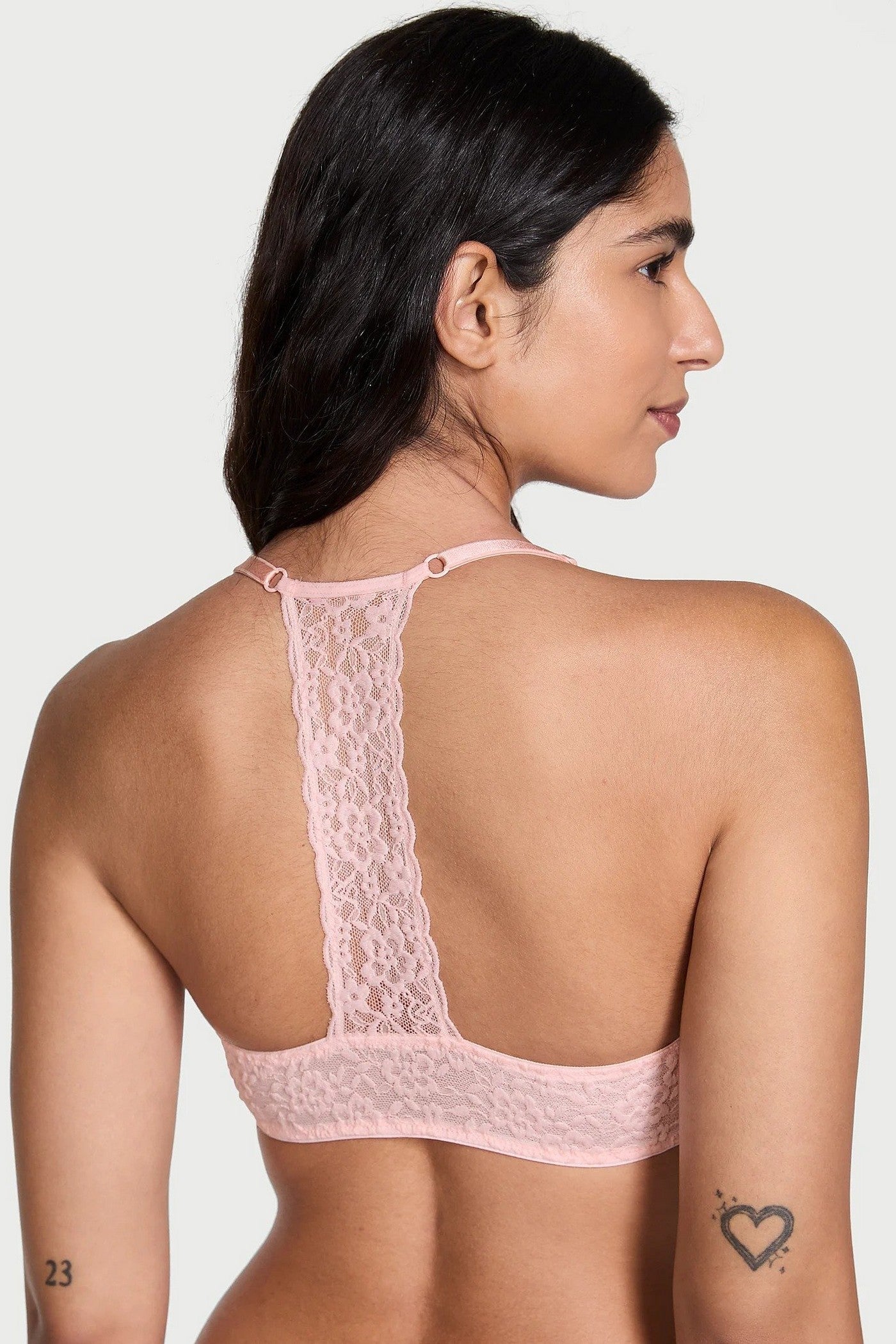 Бюстгальтер з мереживною спинкою 32685586 rose Victoria`s Secret спина