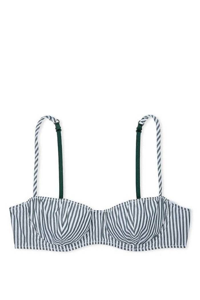 Хлопковый бюстгальтер балконет 422100214 white/green