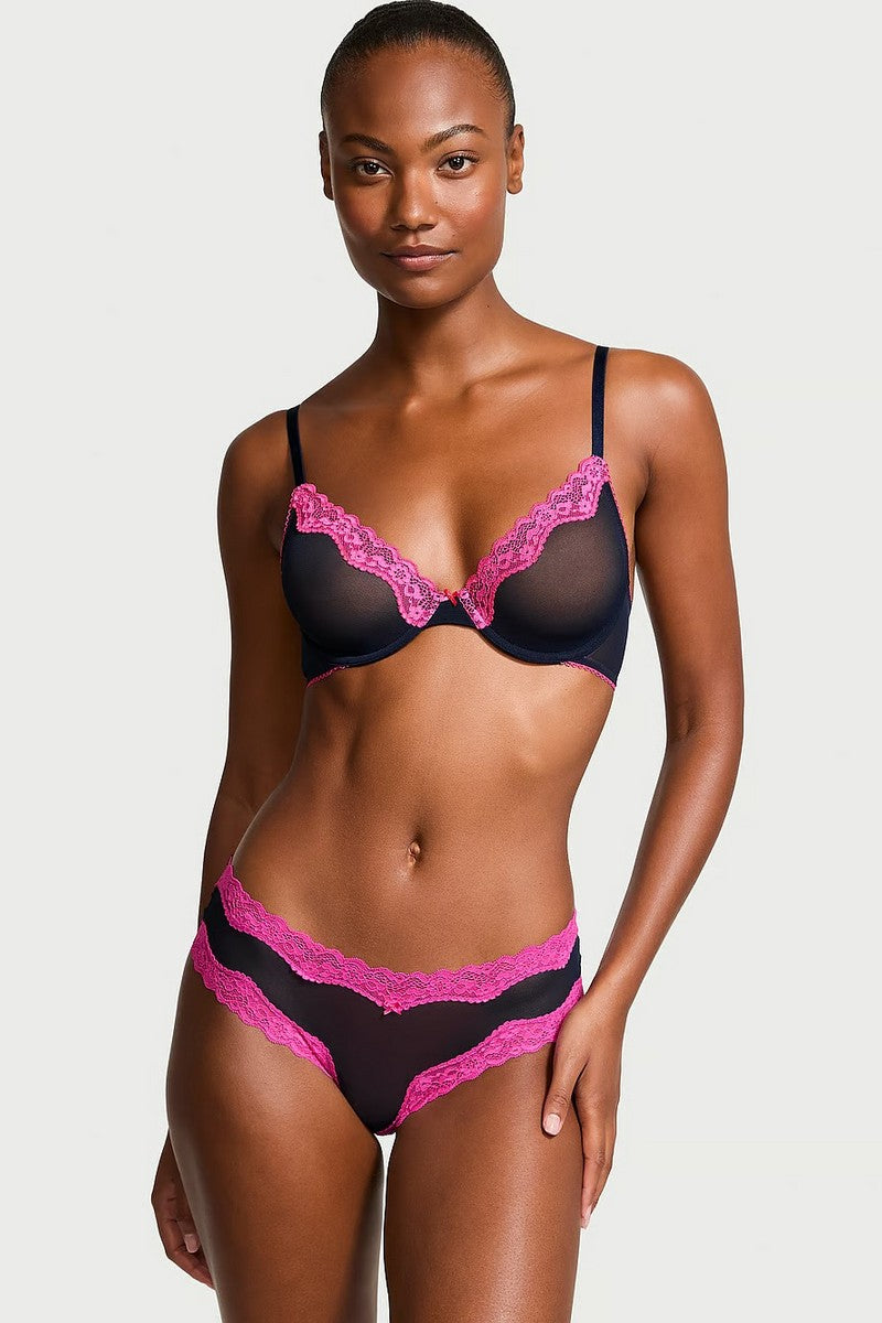 Бюстгальтер із мікросітки 423478268 blue Victoria`s Secret