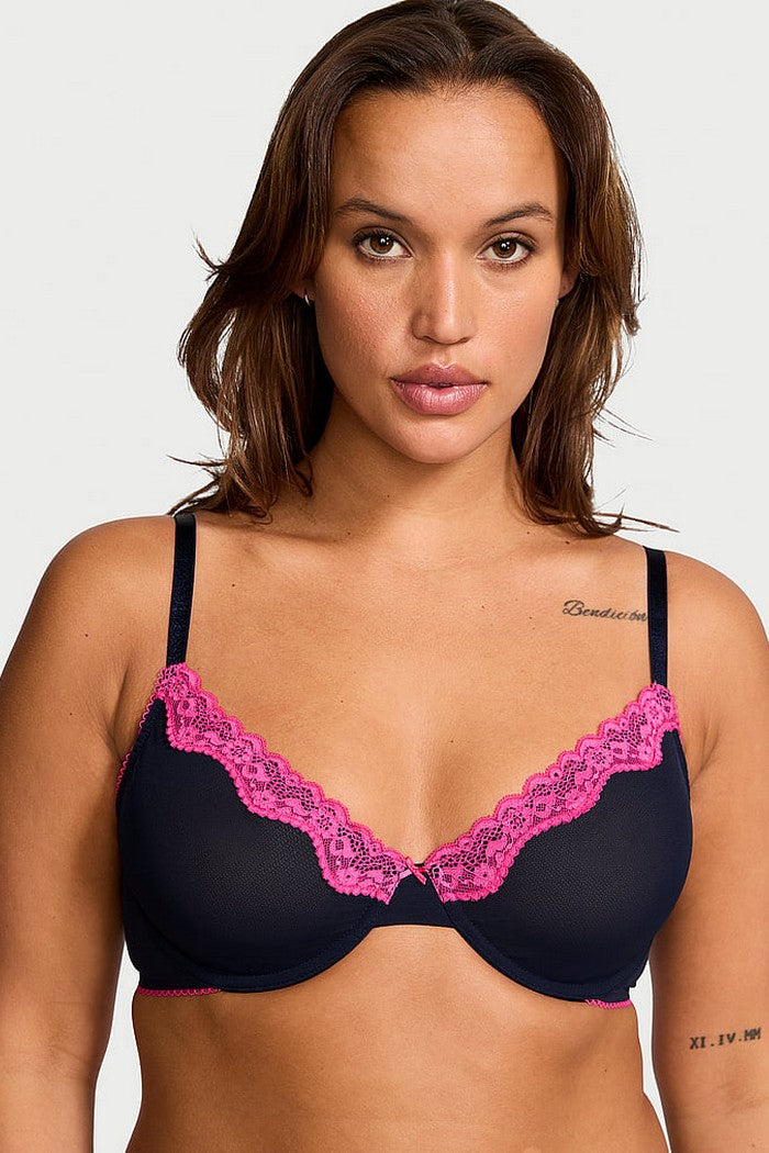 Бюстгальтер із мікросітки 423478268 blue Victoria`s Secret
