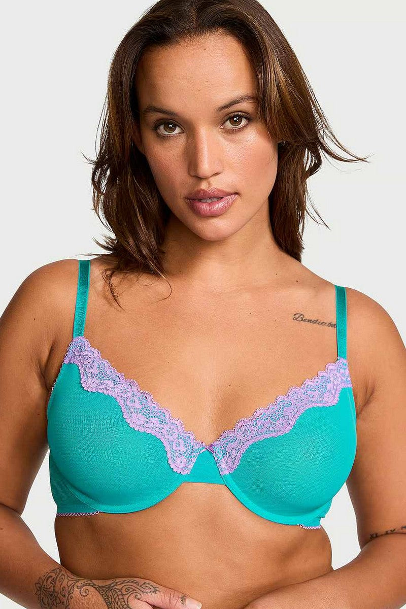 Бюстгальтер із мікросітки 445556588 azure Victoria`s Secret