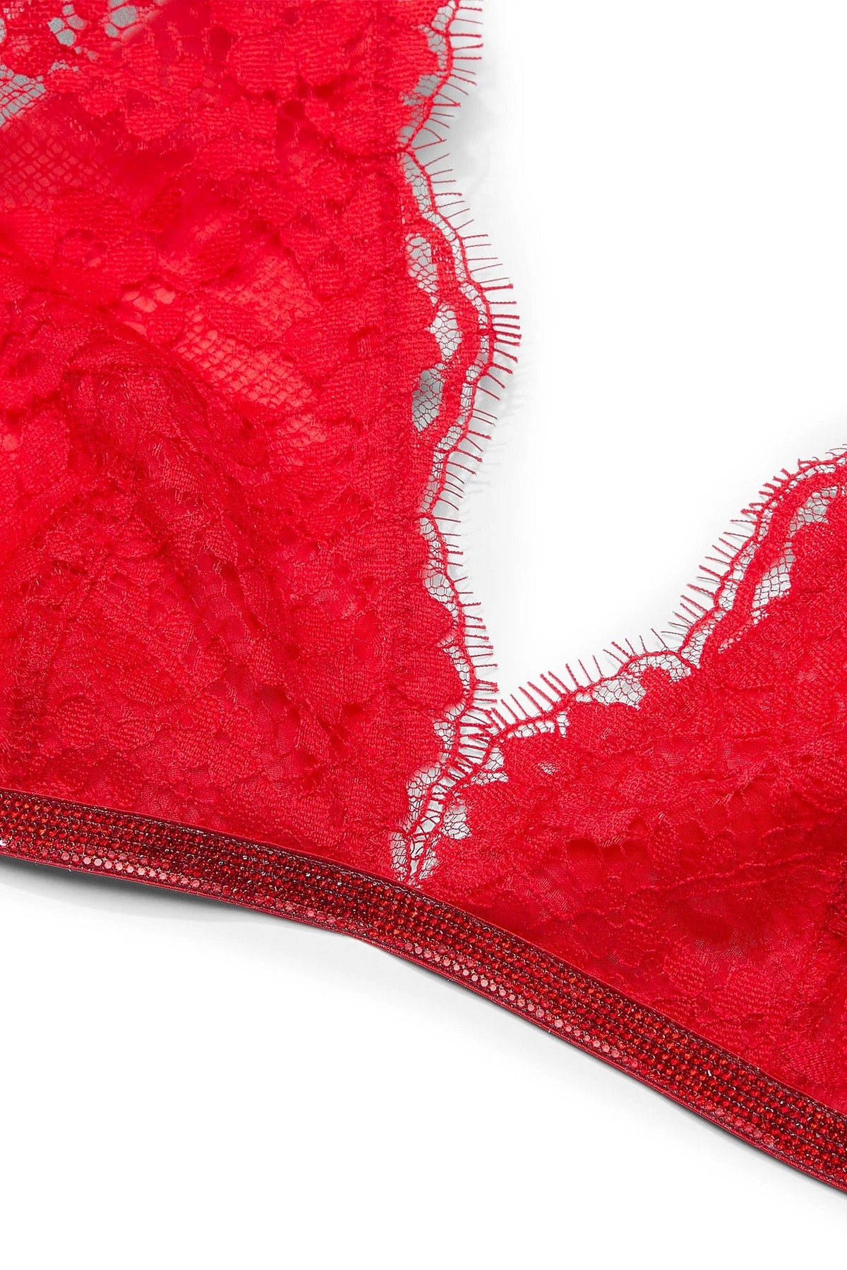 Мереживний бралет зі стразами 448650560 red Victoria`s Secret мереживо