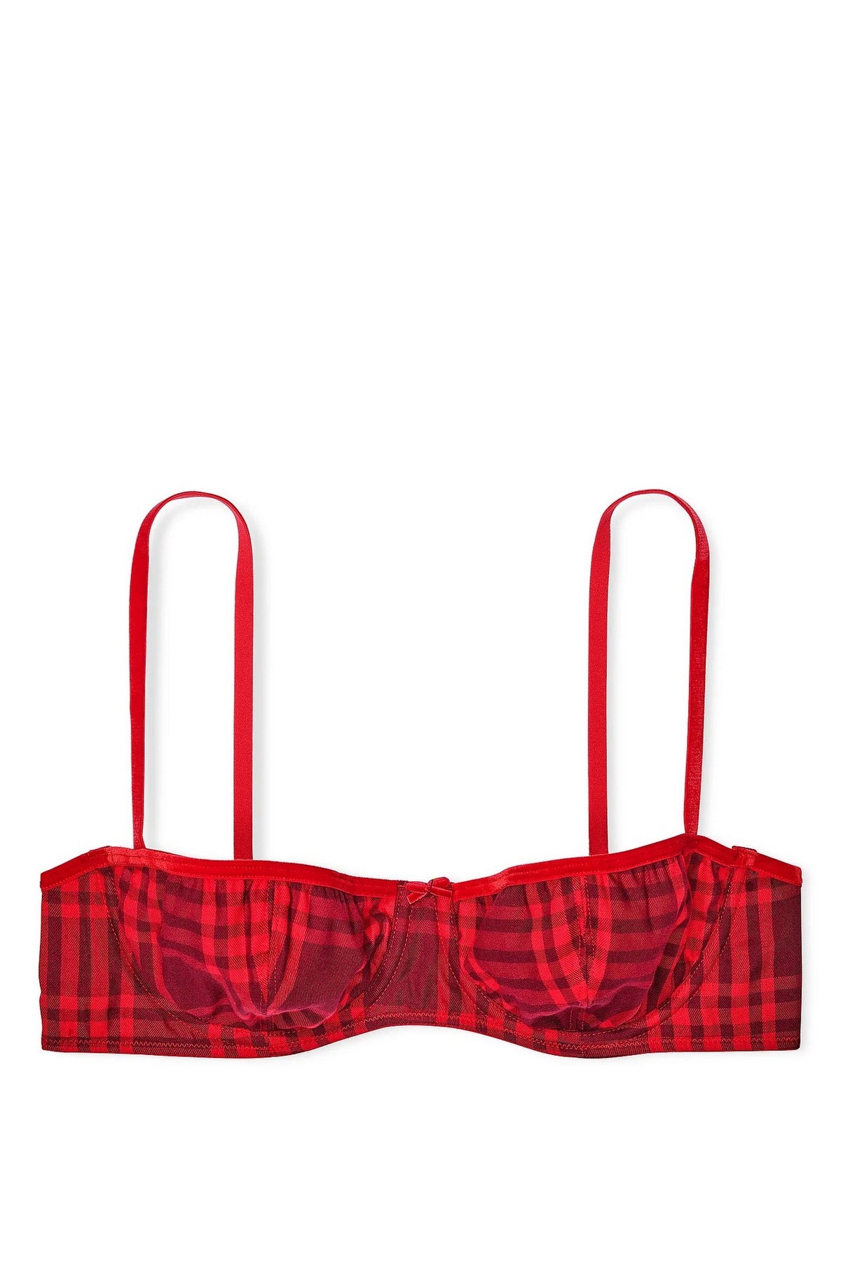 Бавовняний бюстгальтер балконет 455353043 red Victoria`s Secret