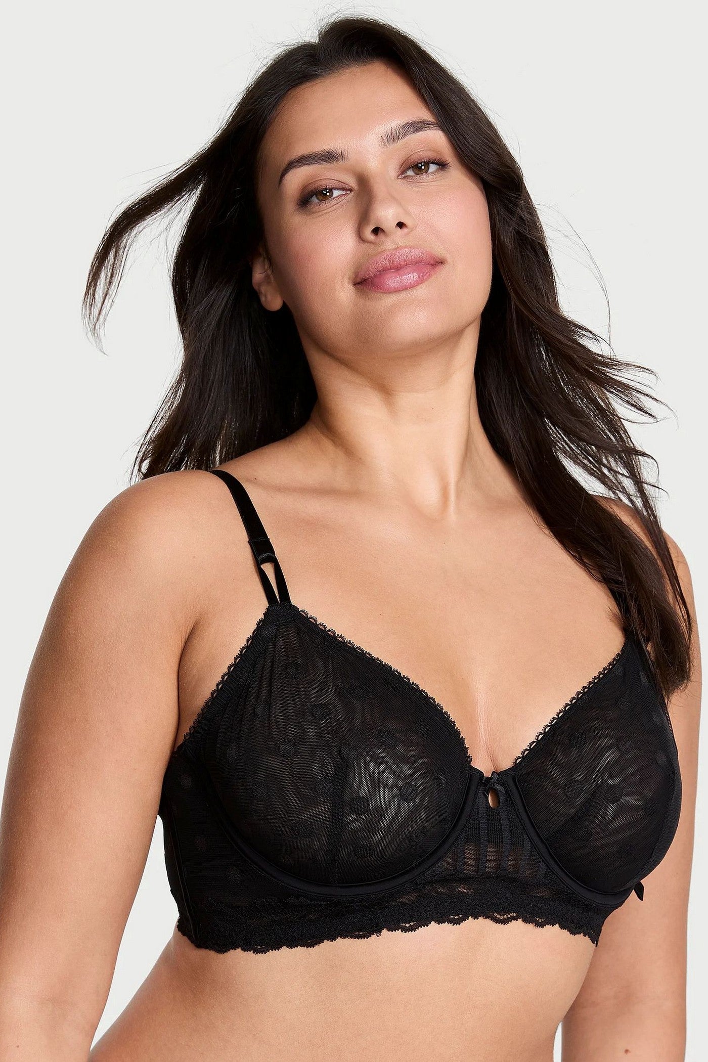 Бюстгальтер із мікросітки 493707584 black Victoria`s Secret
