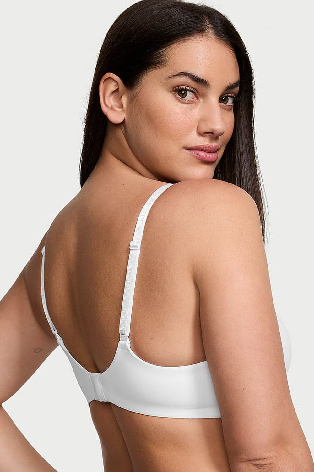 Ущільнений бюстгальтер без кісточок 523290039 white Victoria`s Secret спина