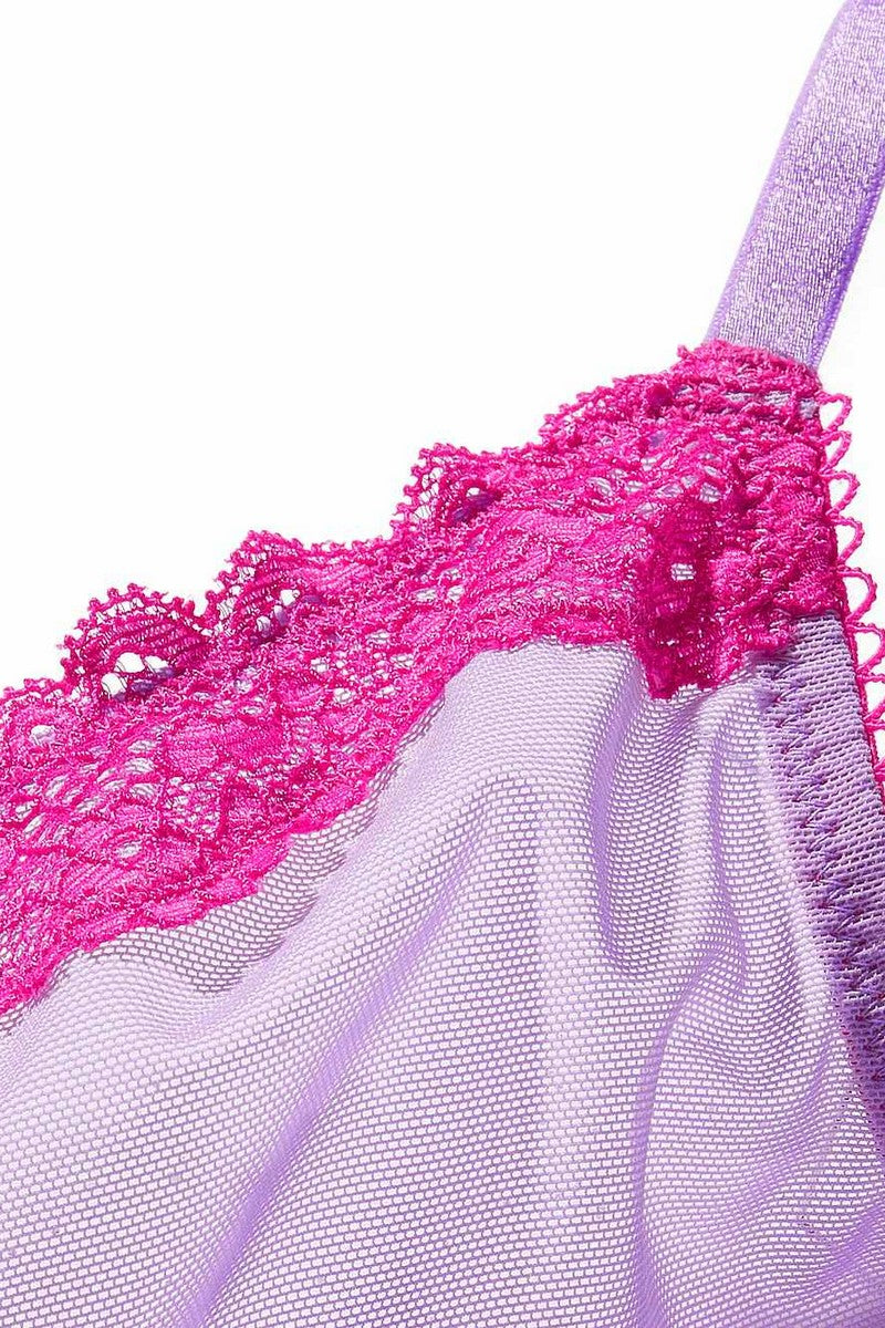 Бюстгальтер із мікросітки 576109295 lilac Victoria`s Secret мереживо