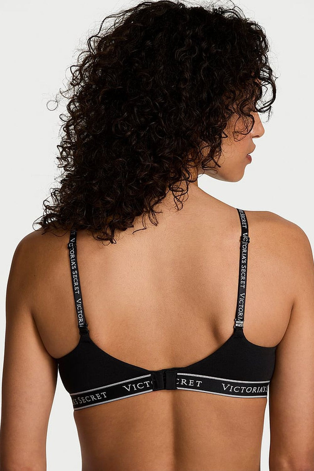 Ущільнений бюстгальтер без кісточок 601968997 black Victoria`s Secret спина