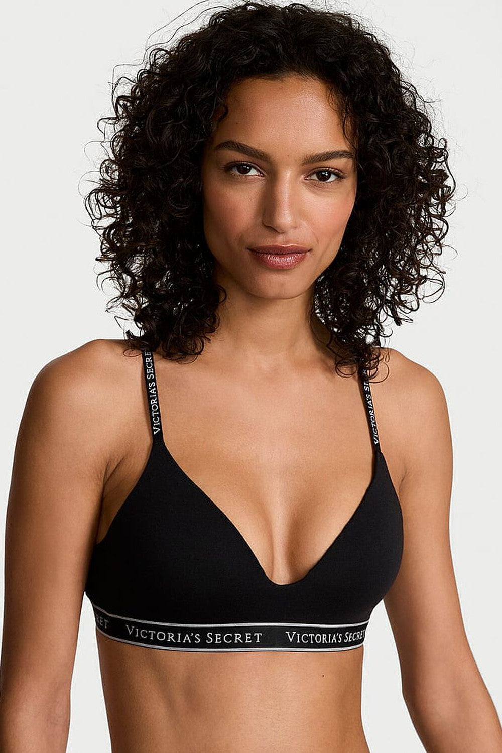 Ущільнений бюстгальтер без кісточок 601968997 black Victoria`s Secret