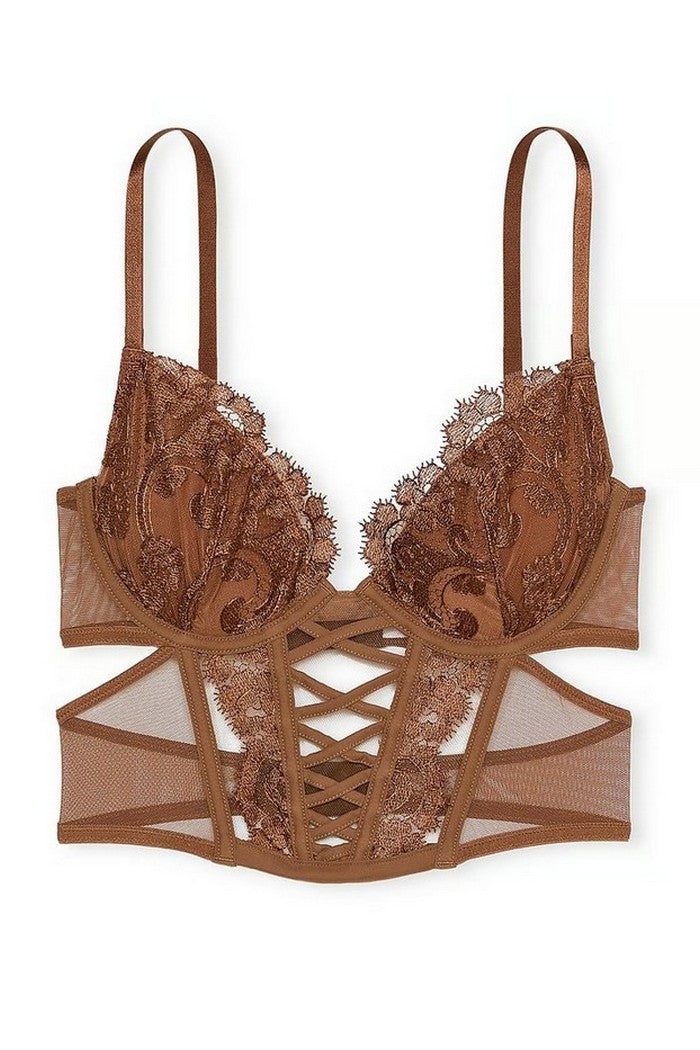 Бюстье с вышивкой 632884820 brown