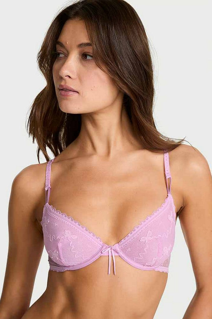 Бюстгальтер із мікросітки з вишивкою 636410399 rose Victoria`s Secret
