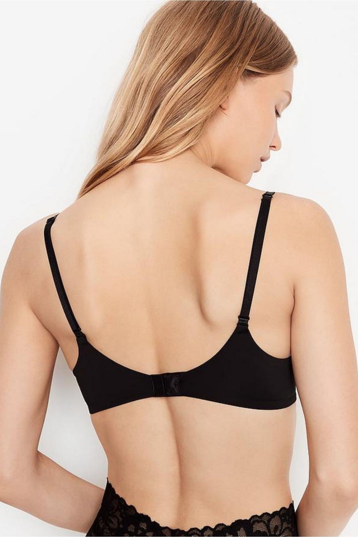 Гладкий бюстгальтер пуш-ап 640894259 black Victoria`s Secret спина