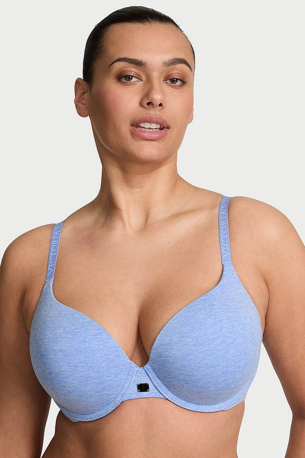 Гладкий бюстгальтер пуш-ап 648667303 blue Victoria`s Secret