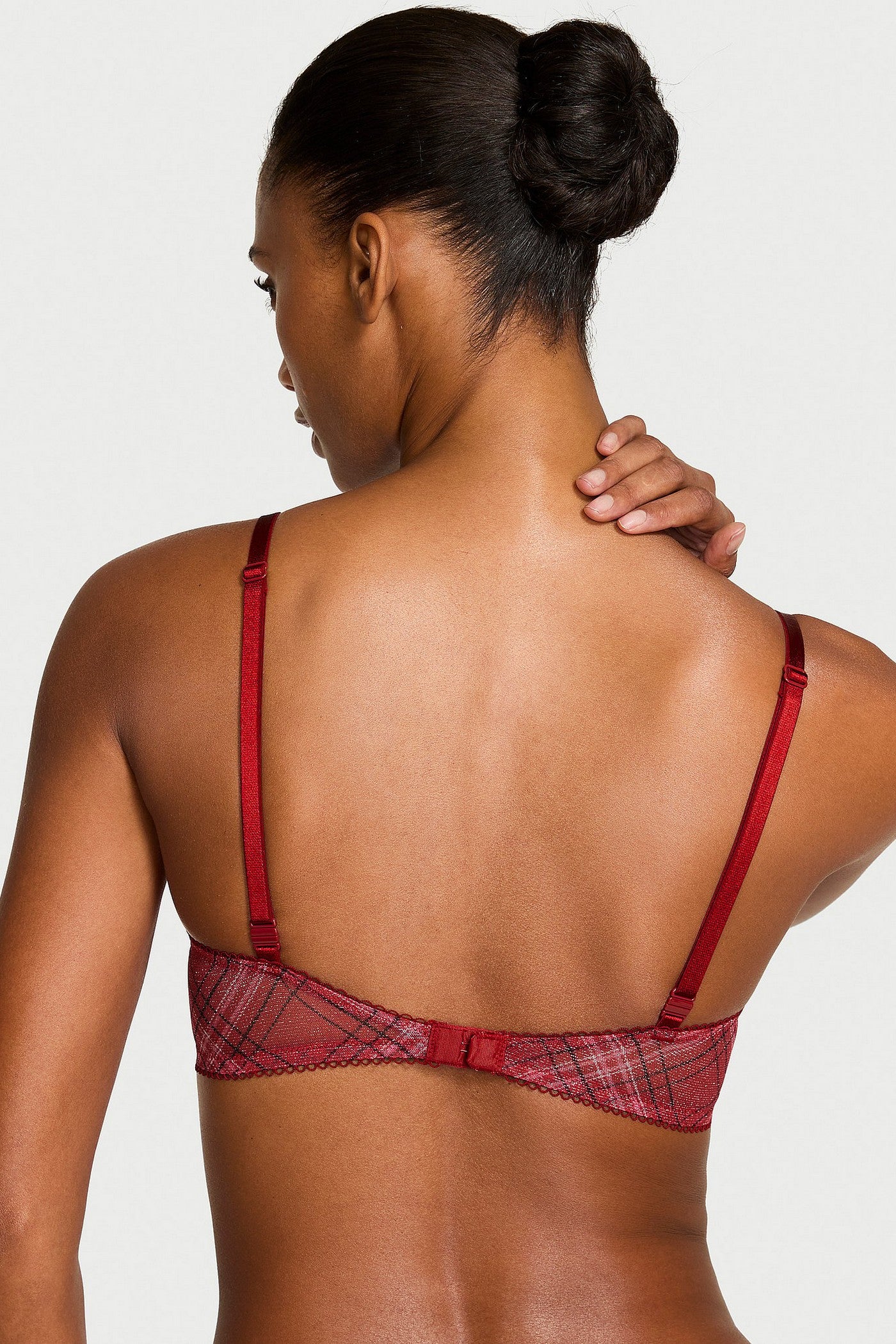 М'який бюстгальтер із шиммером 701893756 red Victoria`s Secret спина