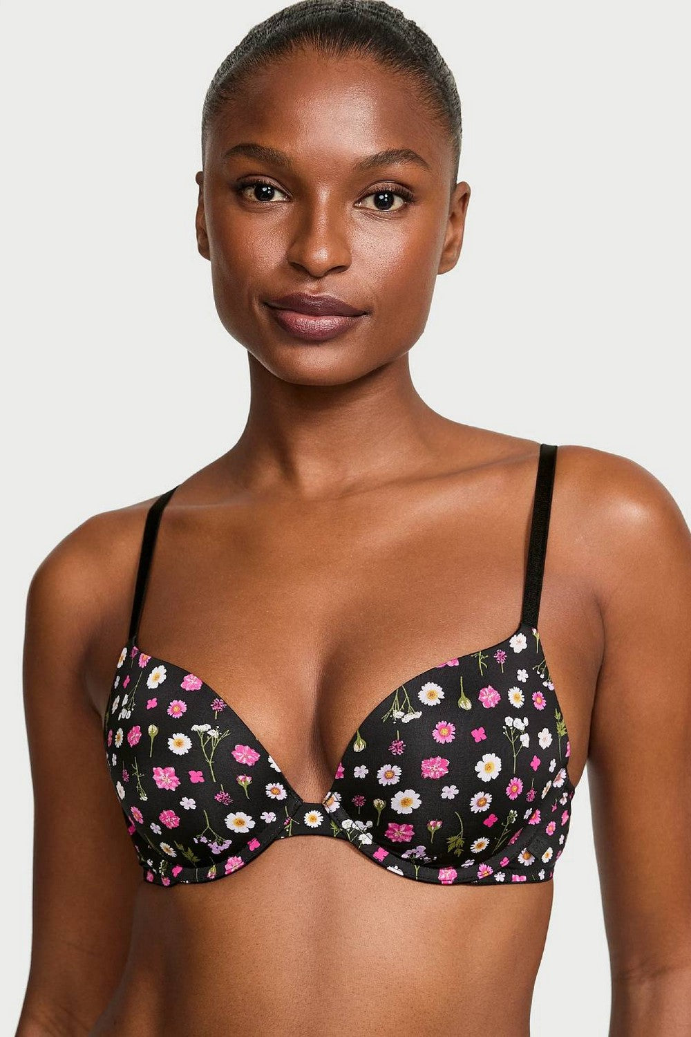 Бюстгальтер пуш-ап с принтом 811566099 black