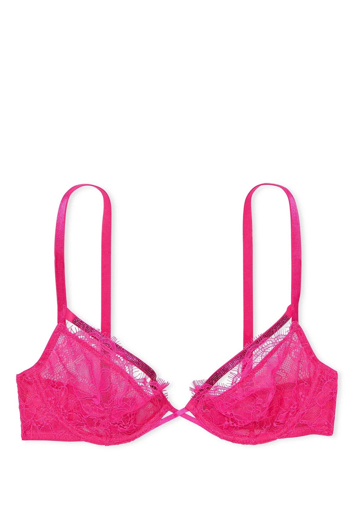 Мереживний бюстгальтер зі стразами 815175116 pink Victoria`s Secret