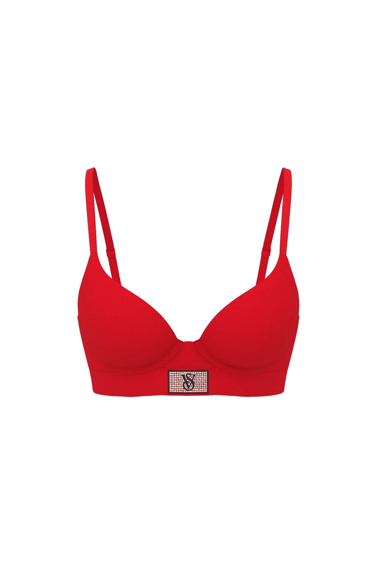 Бюстгальтер пуш-ап зі стразами 850871974 red Victoria`s Secret
