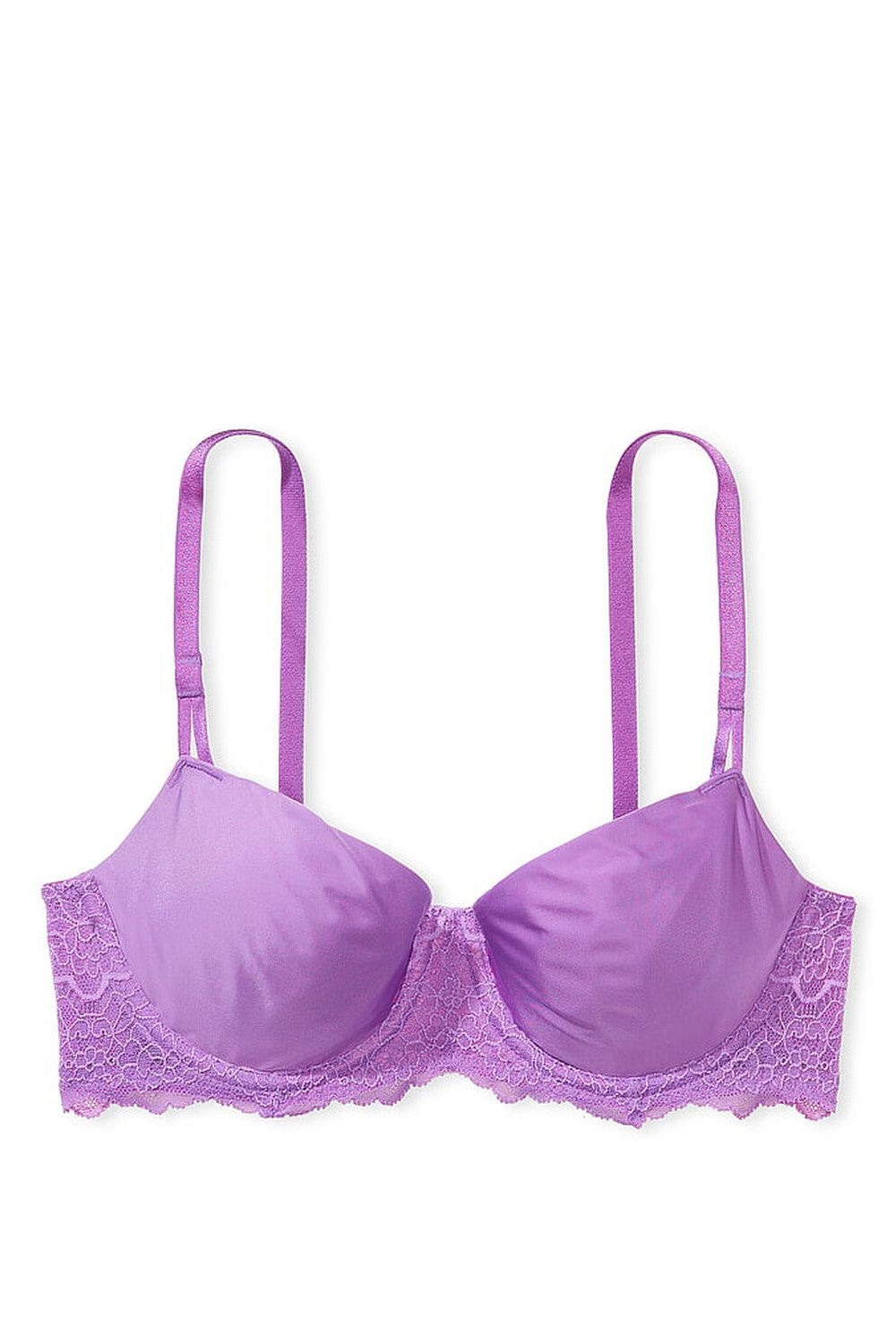 Гладкий бюстгальтер з мереживом 912140244 lilac Victoria`s Secret