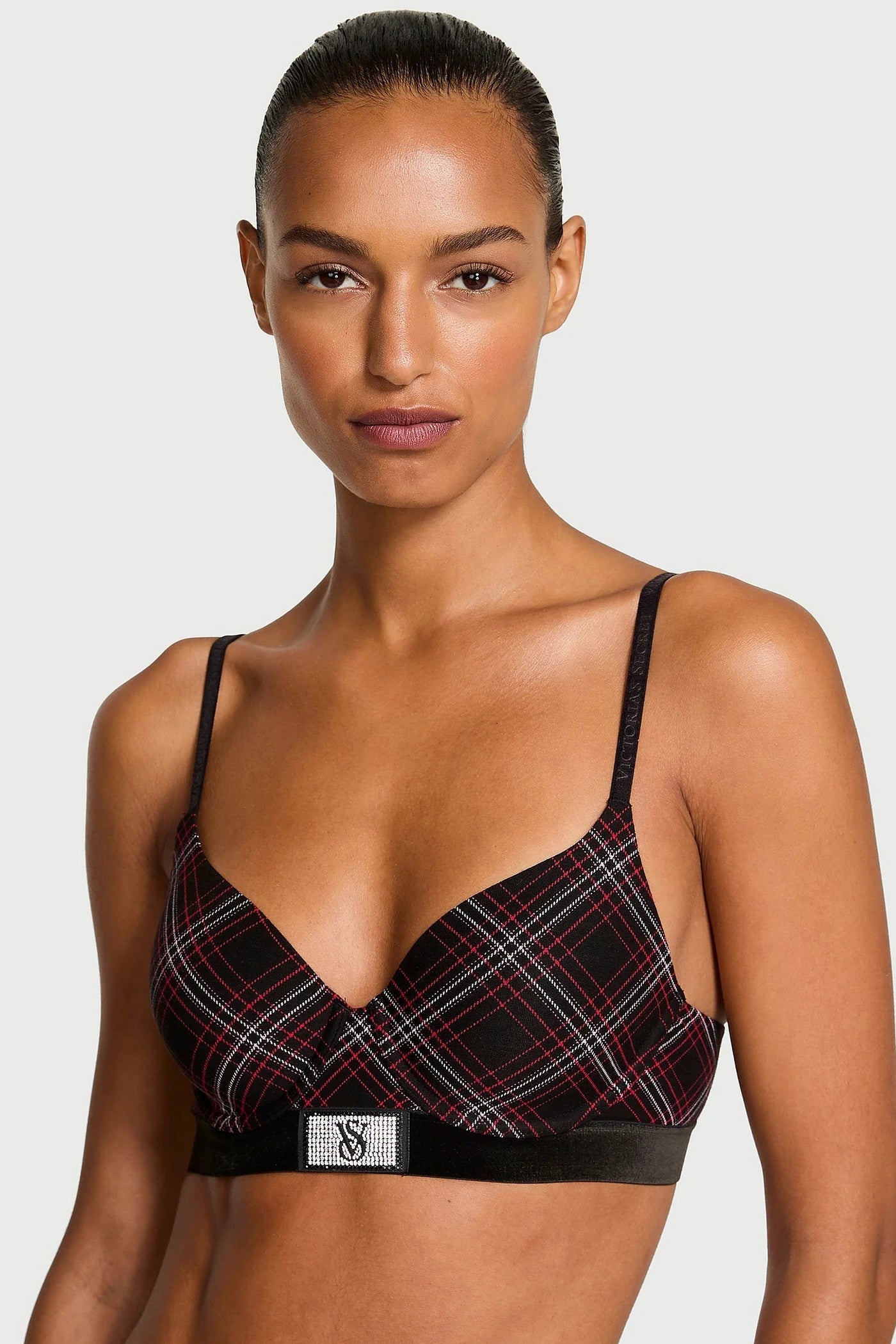 Бюстгальтер зі стразами 973475327 black Victoria`s Secret